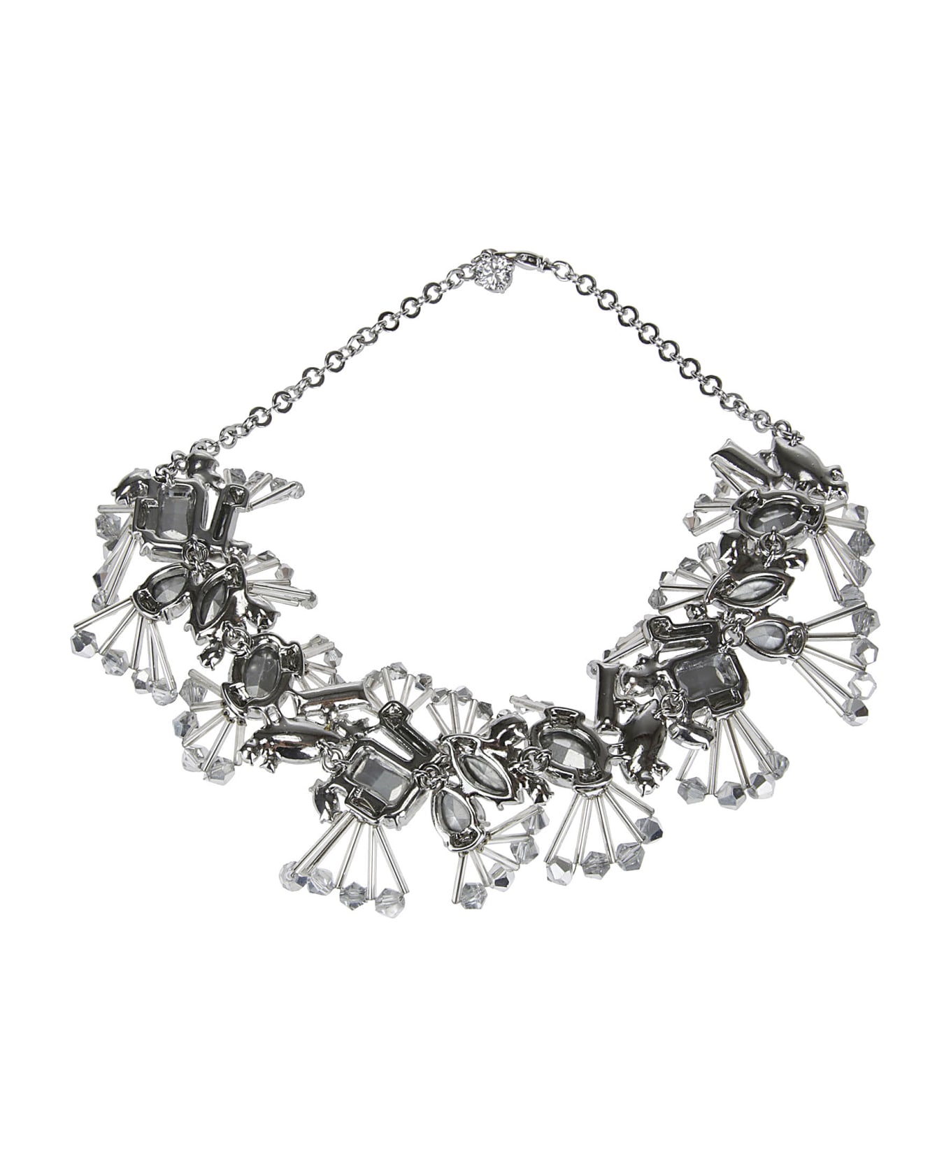 AREA Distressed Crystal Choker - SILVER