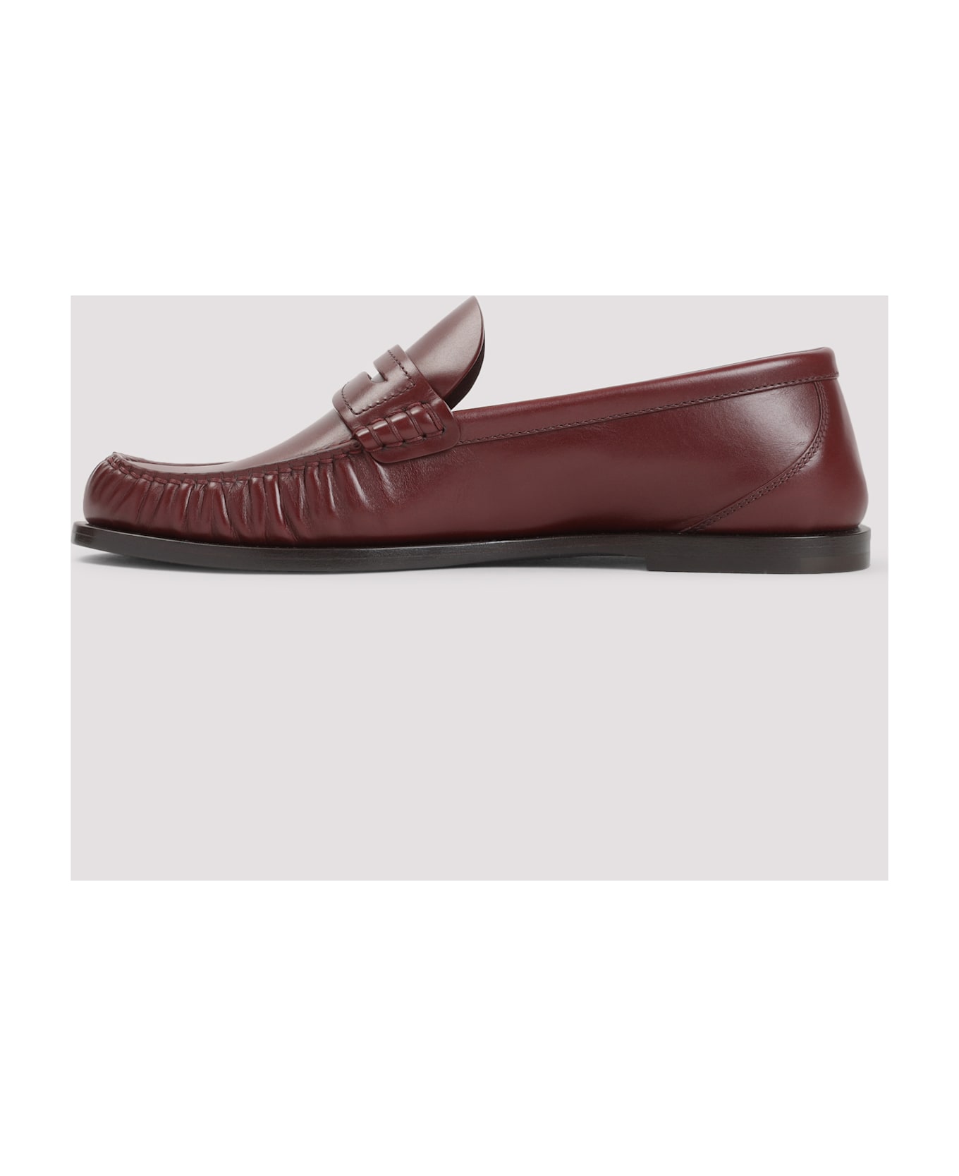 Saint Laurent Leather Loafers - Vendome Red