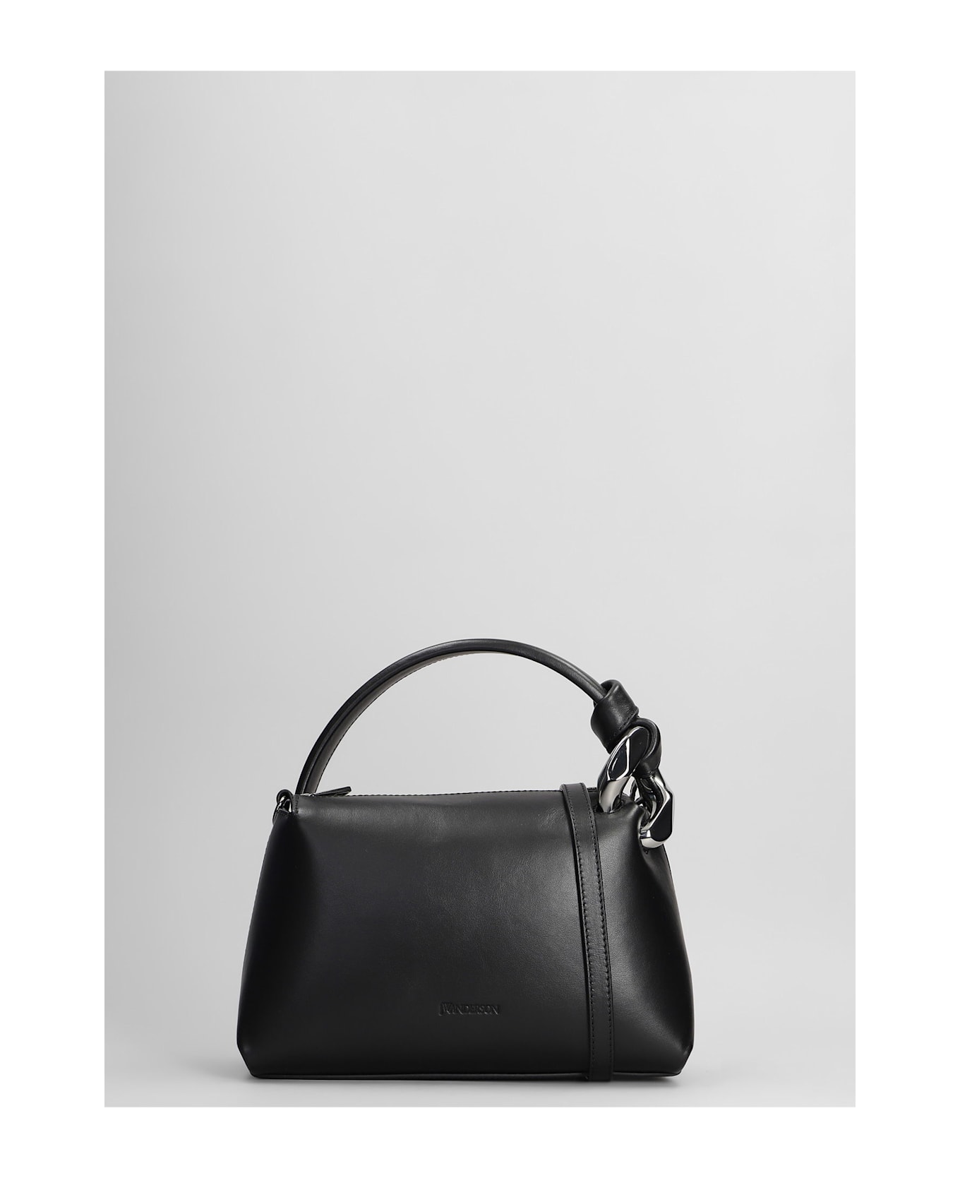 J.W. Anderson Corner Hand Bag In Black Leather - black