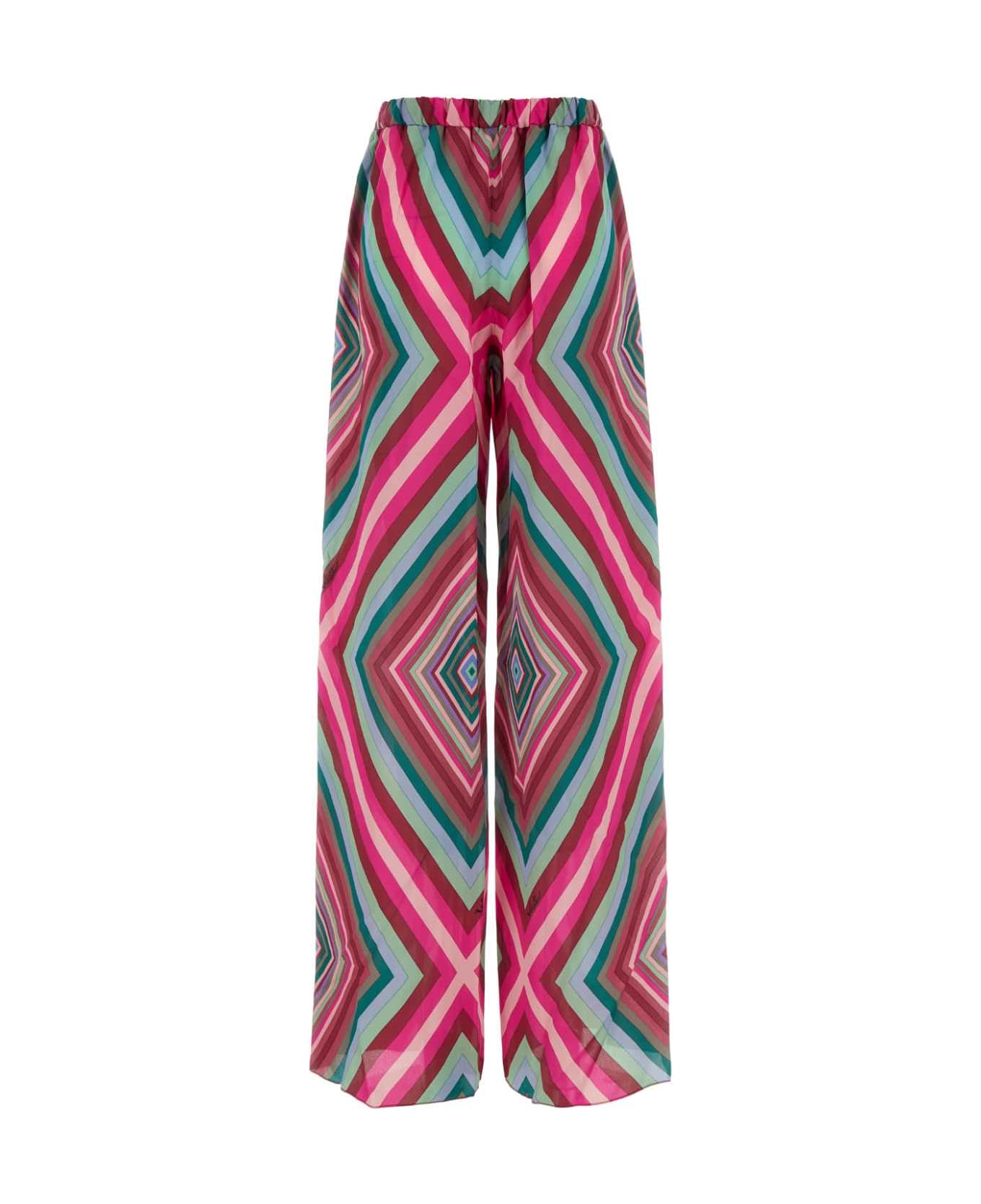 Valentino Garavani Printed Silk Wide-leg Pant - MULTICOLOR