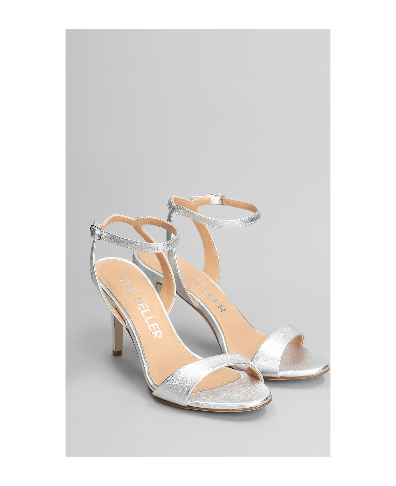 The Seller Sandals In Silver Leather - silver