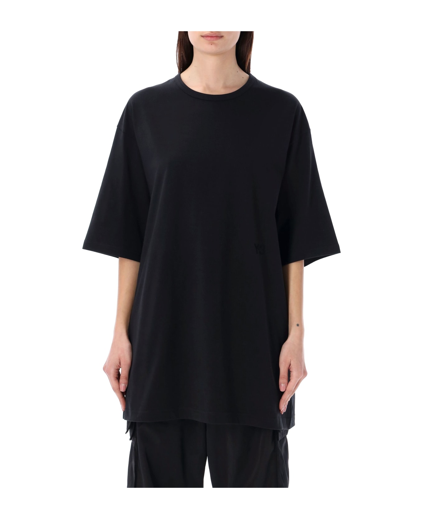 Y-3 Boxy Tee With Logo - BLACK Tシャツ