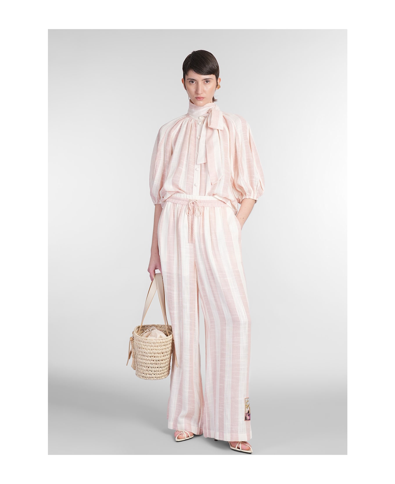 Zimmermann Pants In Beige Viscose - beige