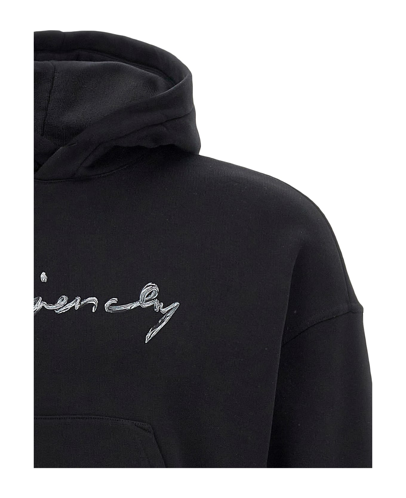 Givenchy Cropped Hoodie - Black