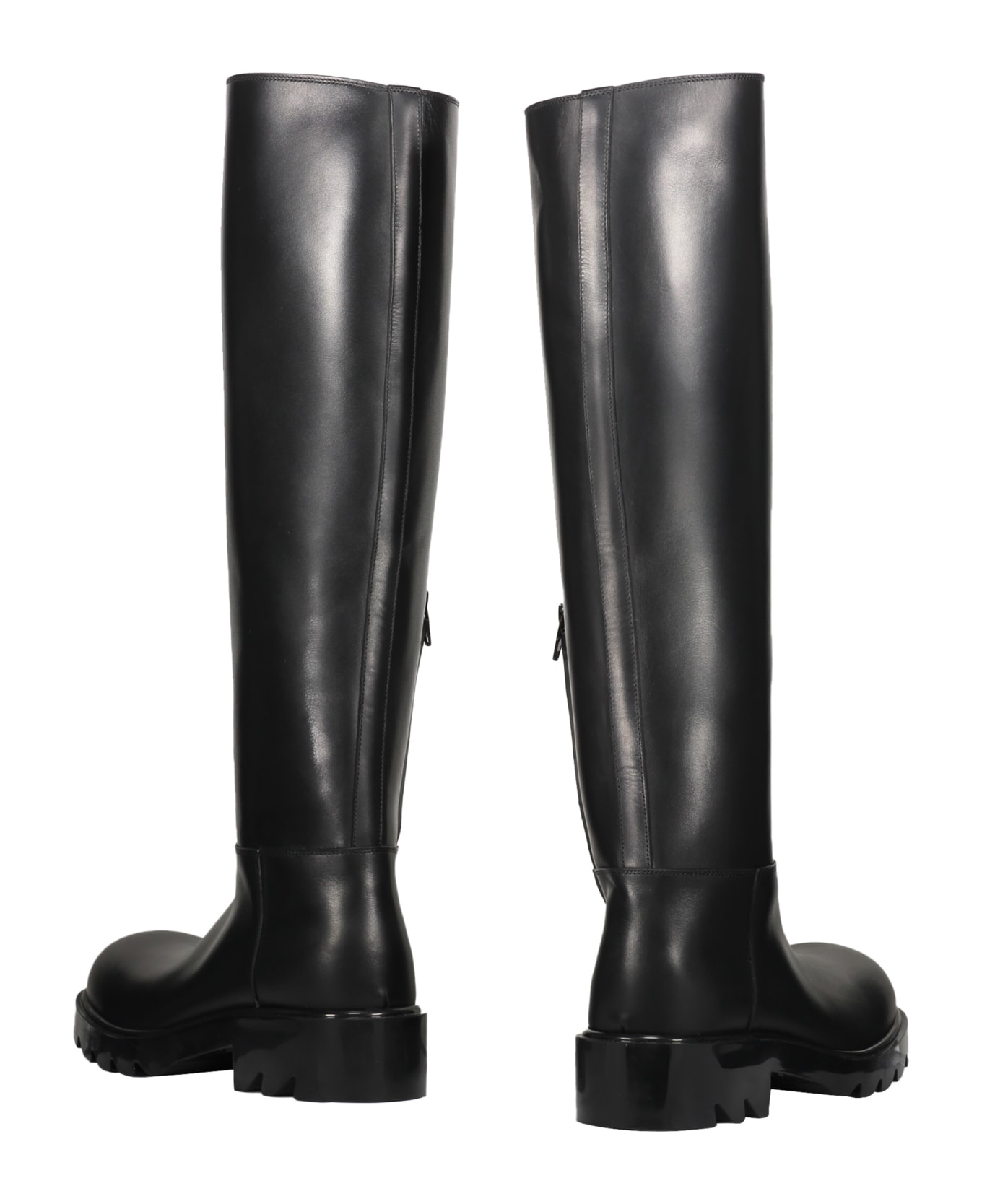 Bottega Veneta Strut Leather Boots - black
