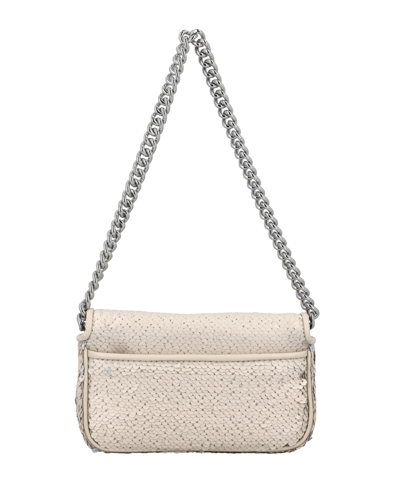 Marc Jacobs The Sequin J Marc Mini Shoulder Bag - CREAM SILVER