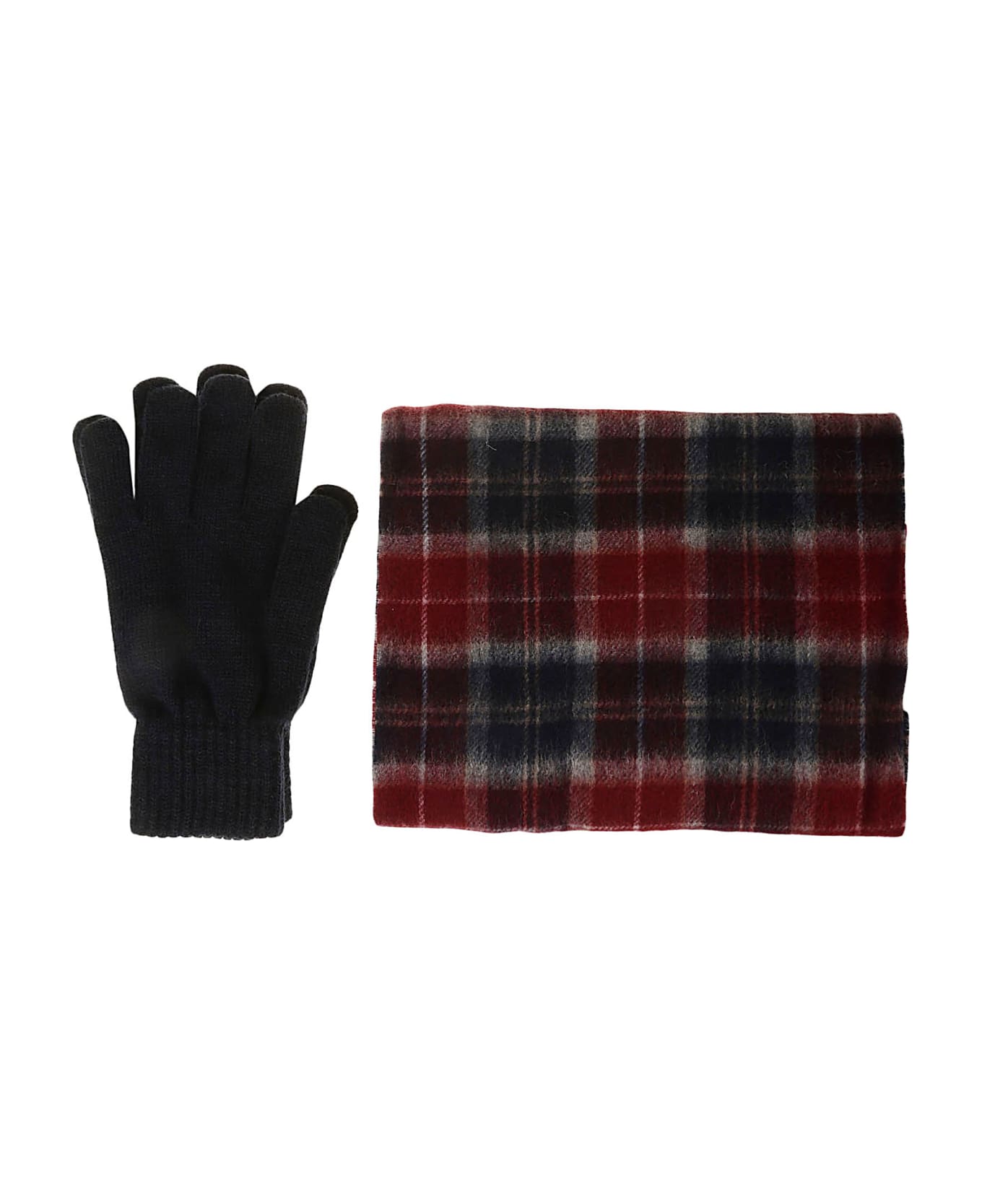 Barbour Tartan Scarf Glove Gift Set - Cranberry