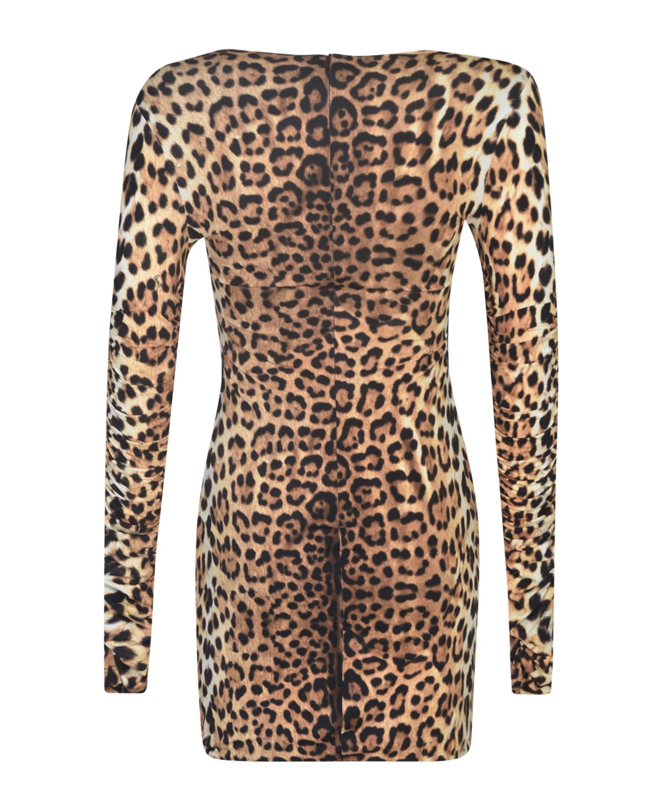 Roberto Cavalli Twisted Fitted Waist Dress - Natural