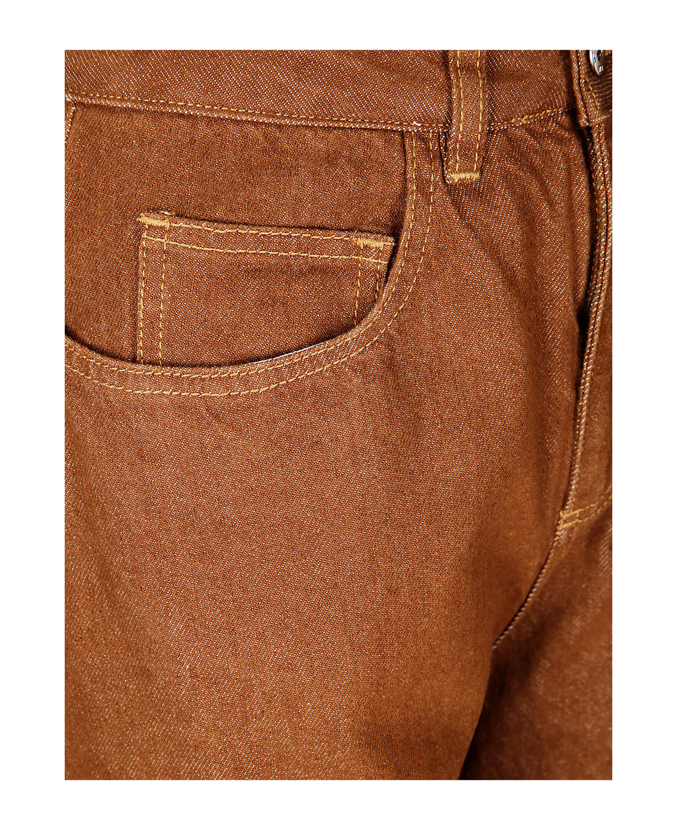 Marques
Almeida Brown Denim Boyfriend Trousers - BROWN