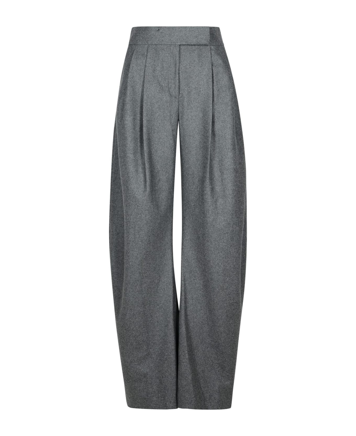 The Attico 'gary' Grey Wool Blend Pants - GRIGIO