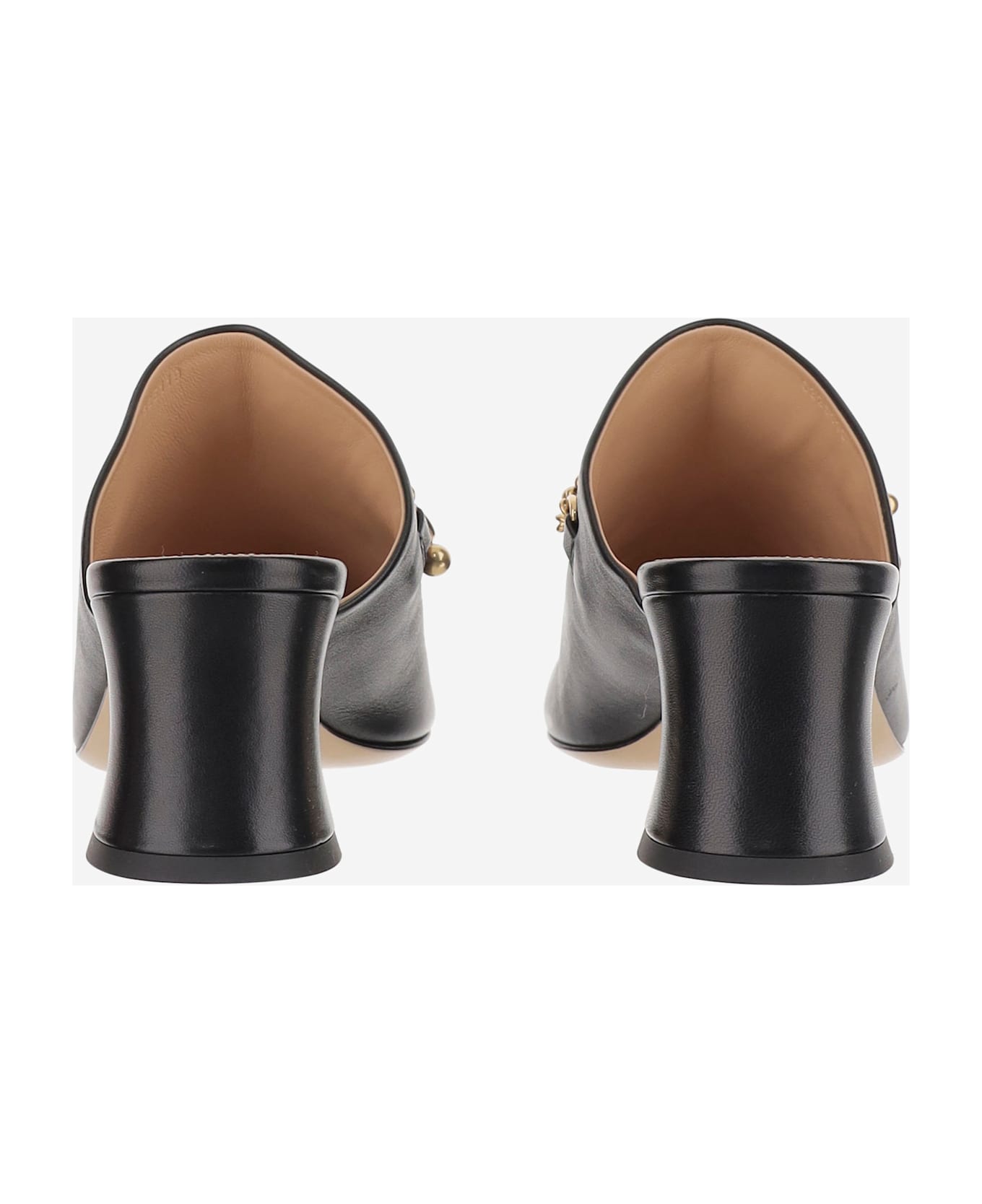 Chloé Leather Mules With Charms - Black