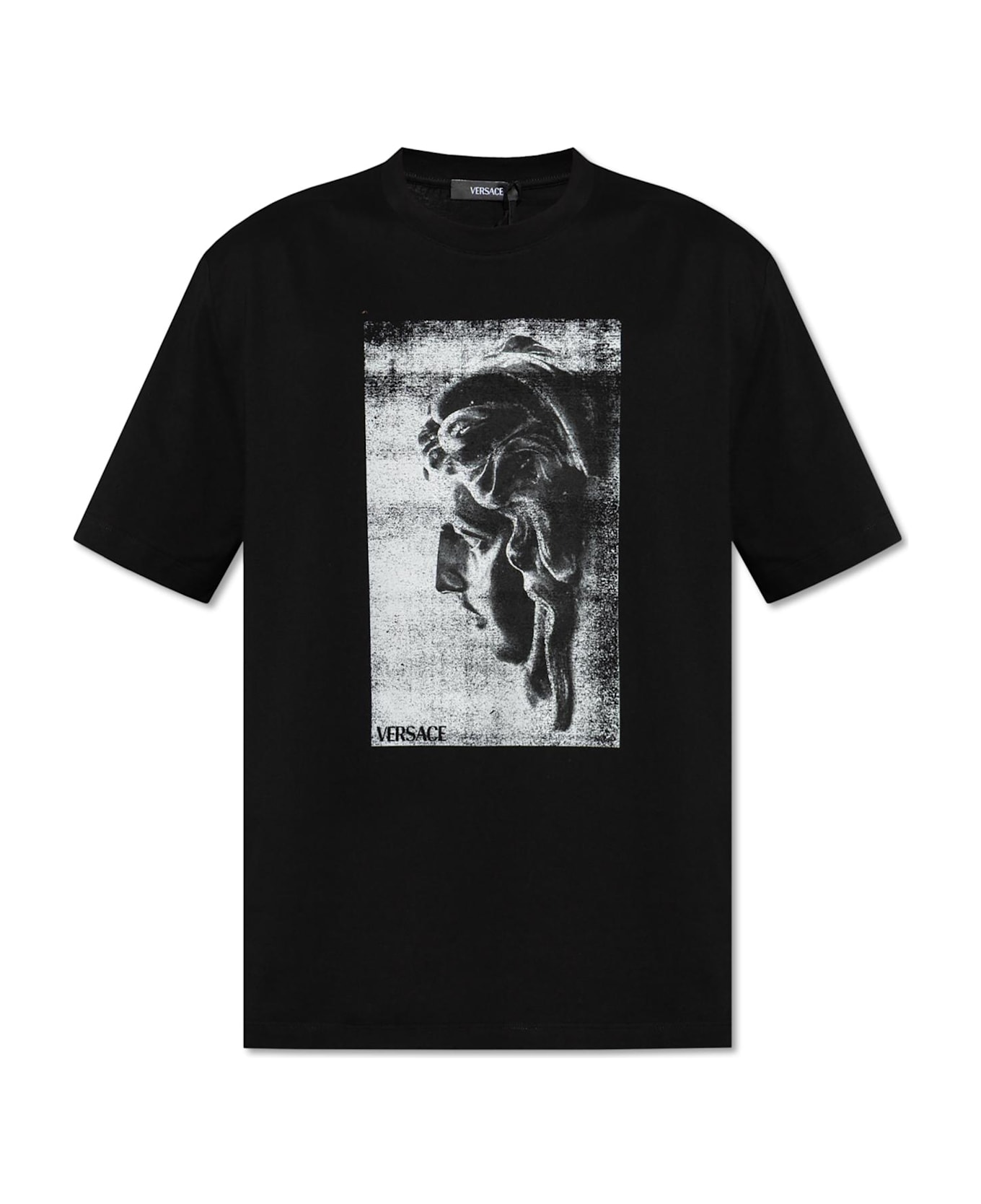 Versace T-shirt With Print - BLACK