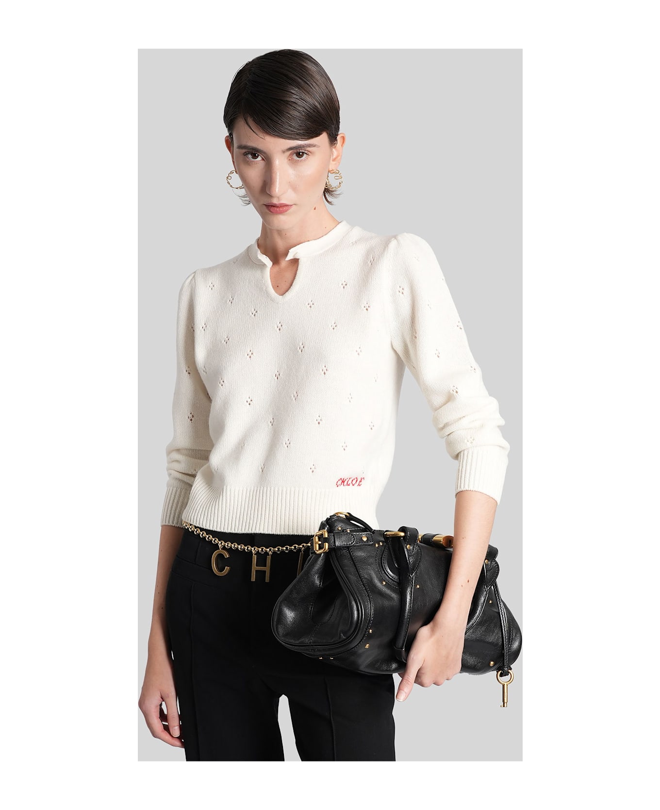 Chloé Knitwear In Beige Wool - beige