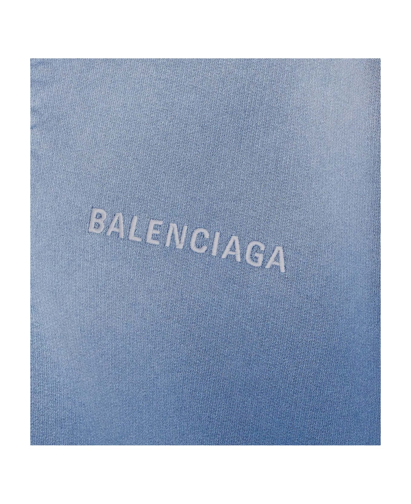 Balenciaga Logo Zip Up Jacket - Blue