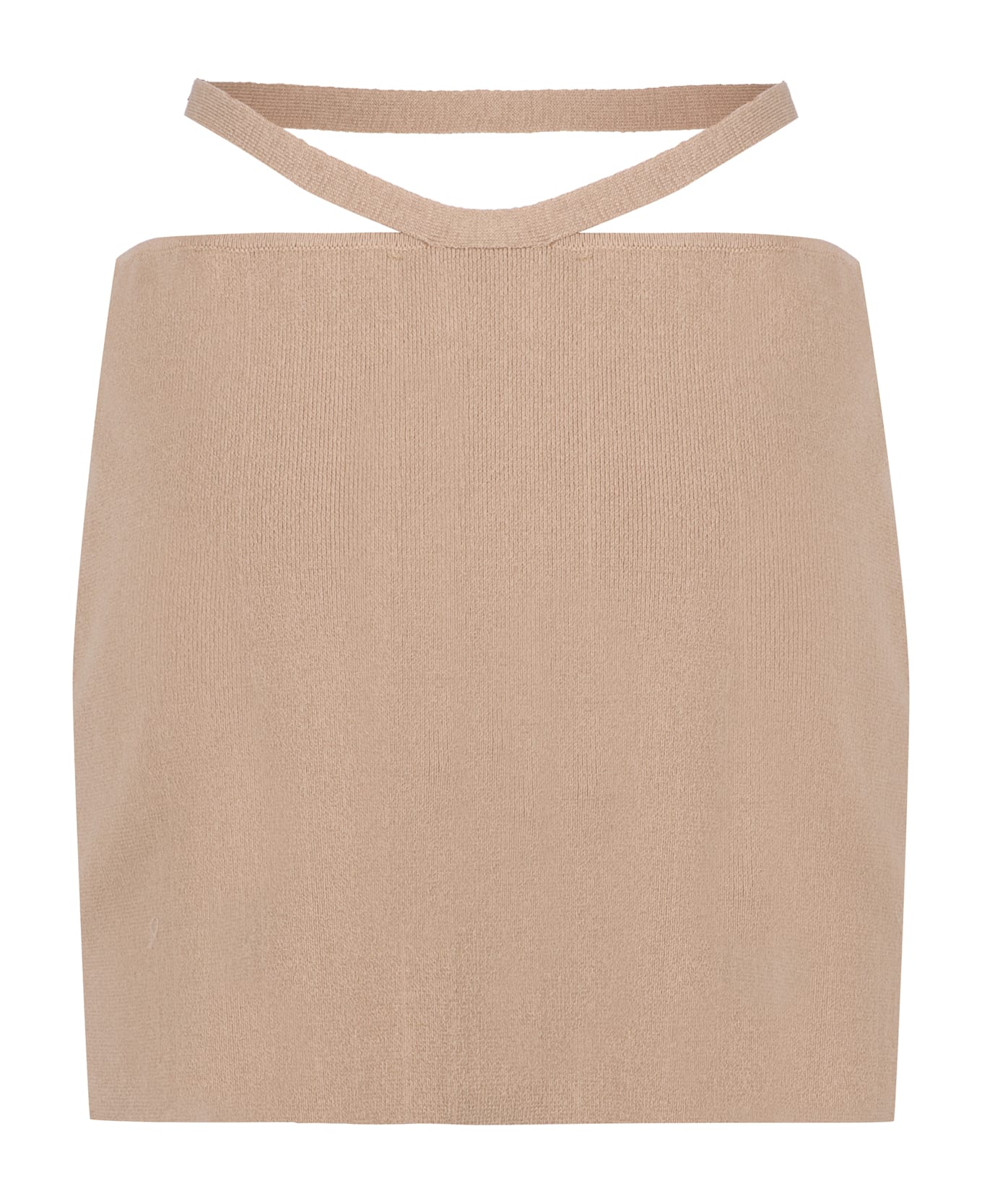 ANDREĀDAMO Knitted Mini Skirt - skin