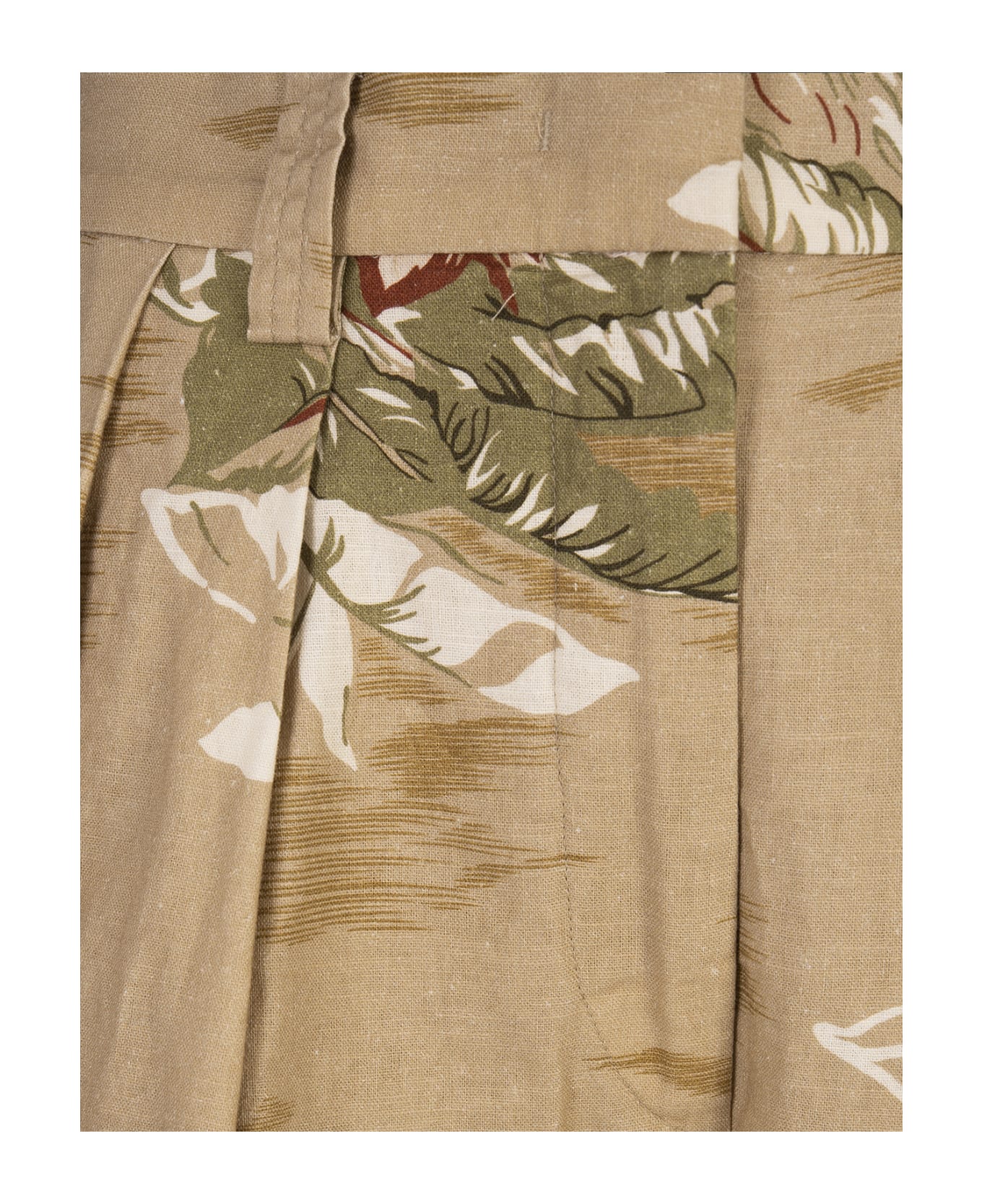Aspesi Cotton And Linen Bermuda Shorts - Brown