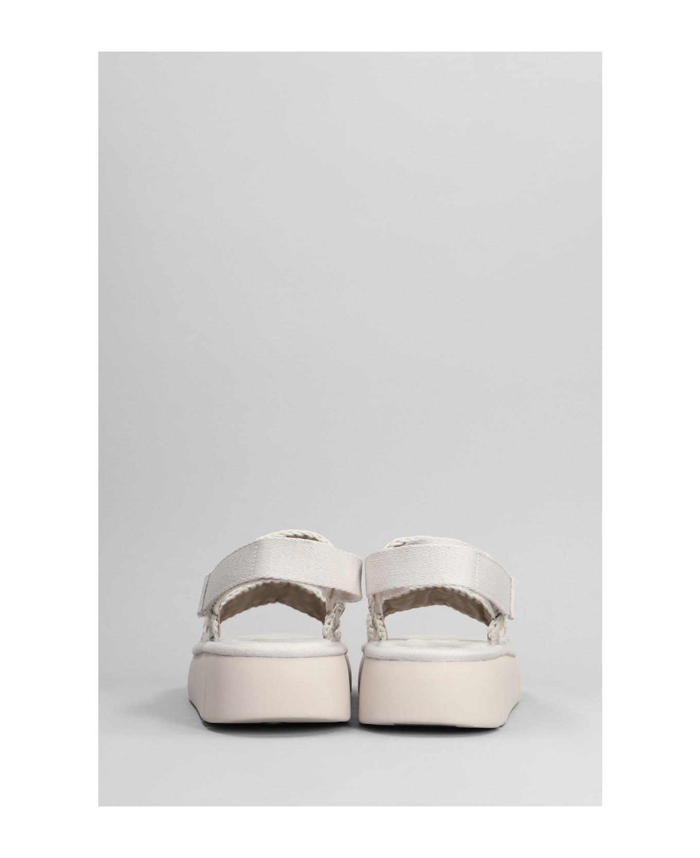 Mou Bounce Sandals In Grey Suede - Beige