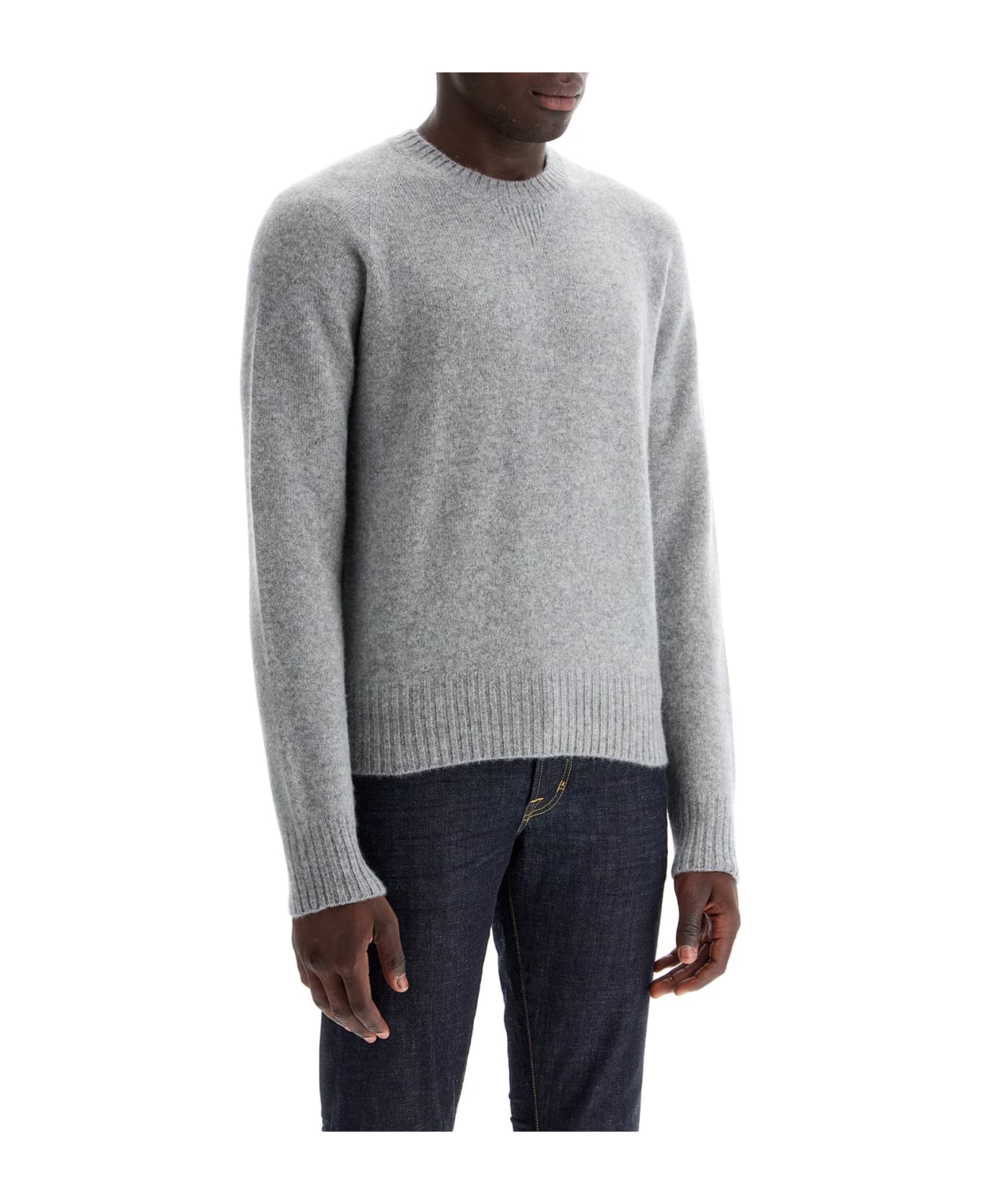 Tom Ford Cashmere Crewneck Pullover - LIGHT GREY (Grey)