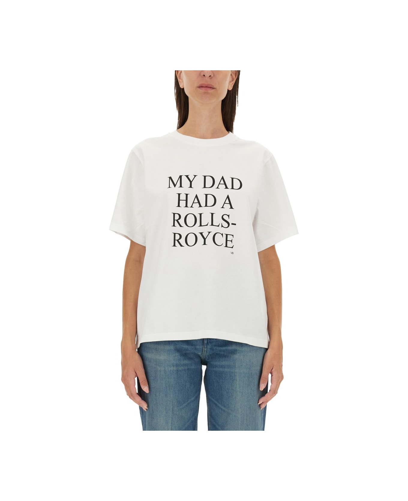 Victoria Beckham T-shirt With Print - WHITE
