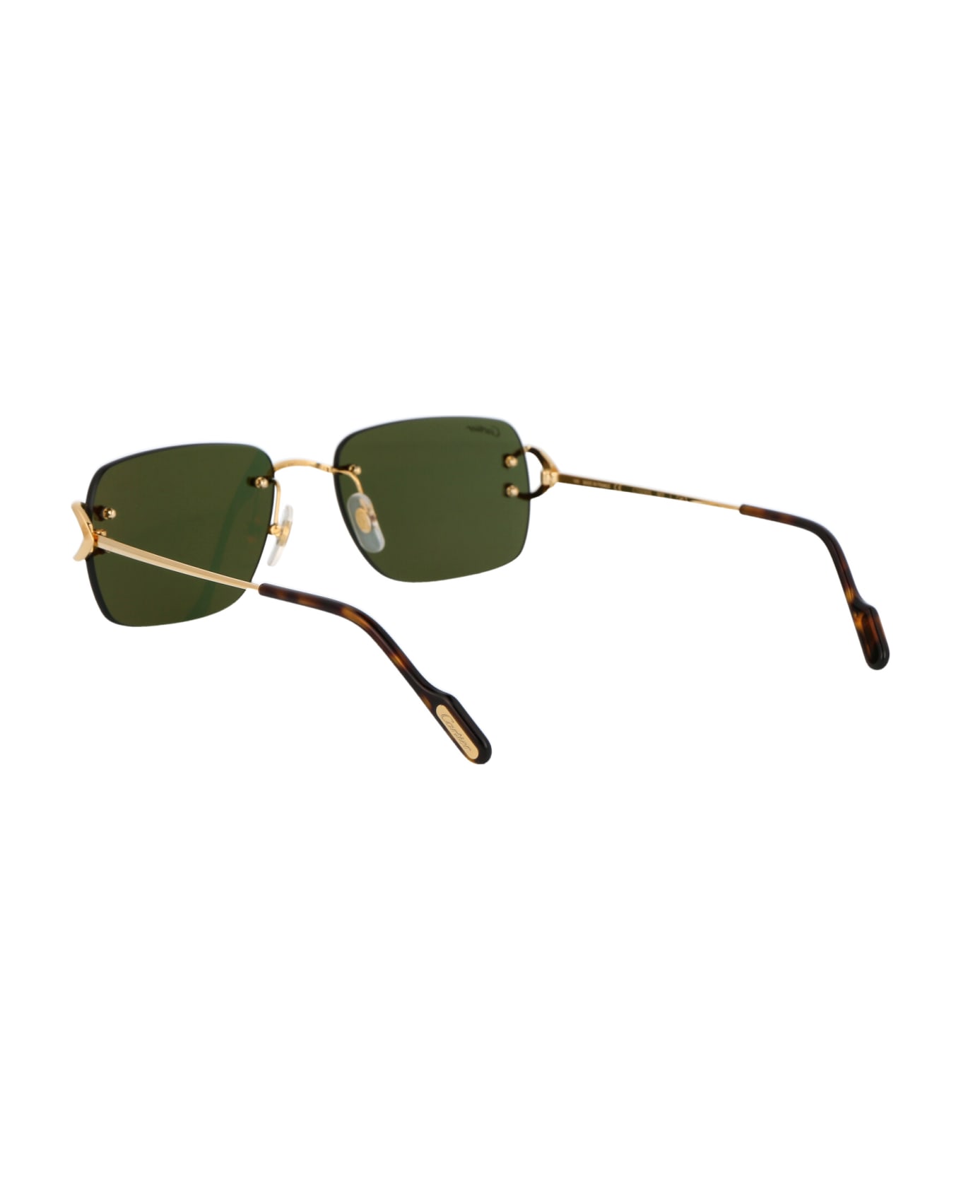 Cartier Eyewear Ct0330s Sunglasses - 002 GOLD GOLD GREEN