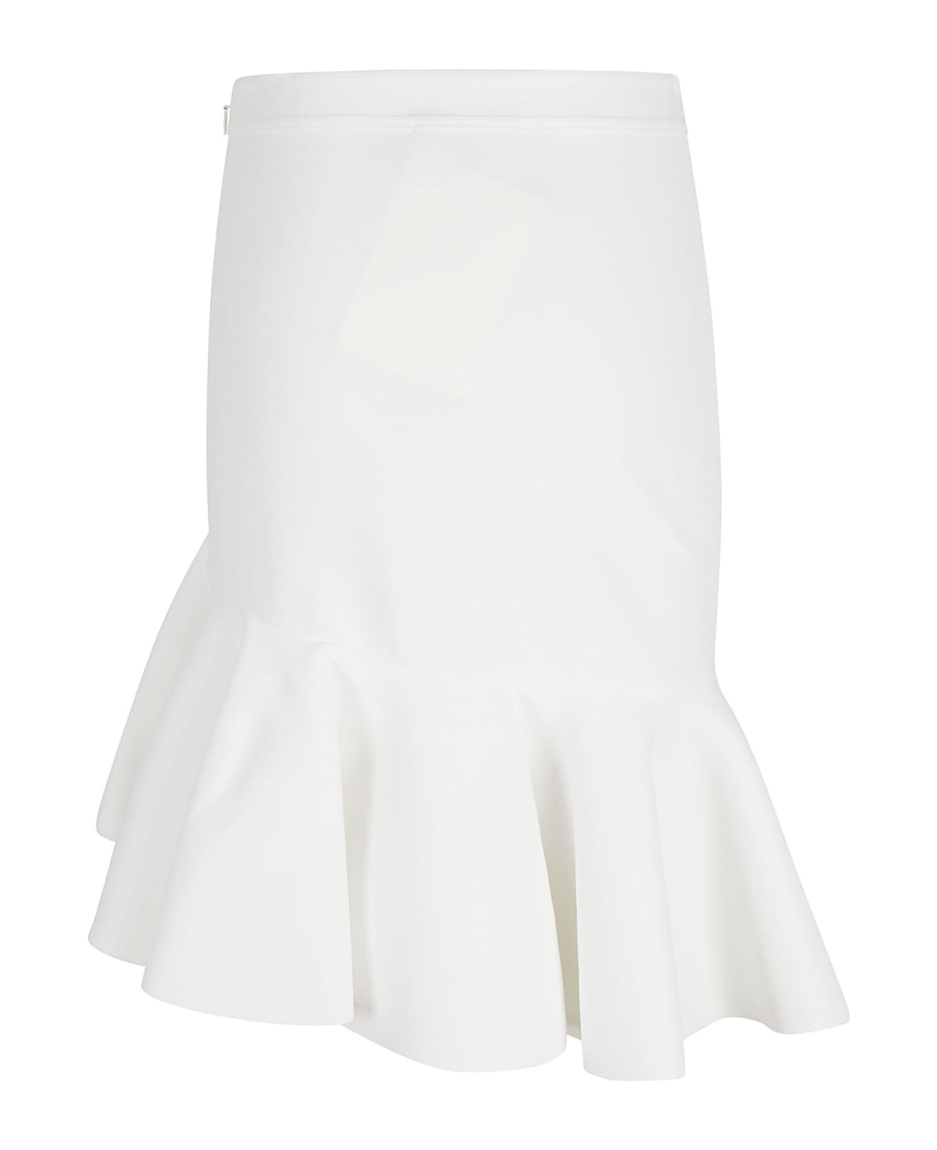 Alexander McQueen Ruffle Skirt - Optic White