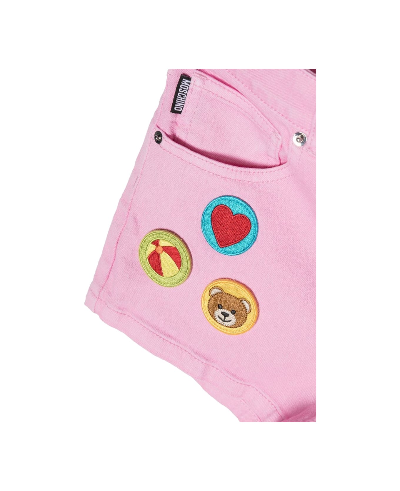 Moschino Toy Pop Patch Shorts - PINK