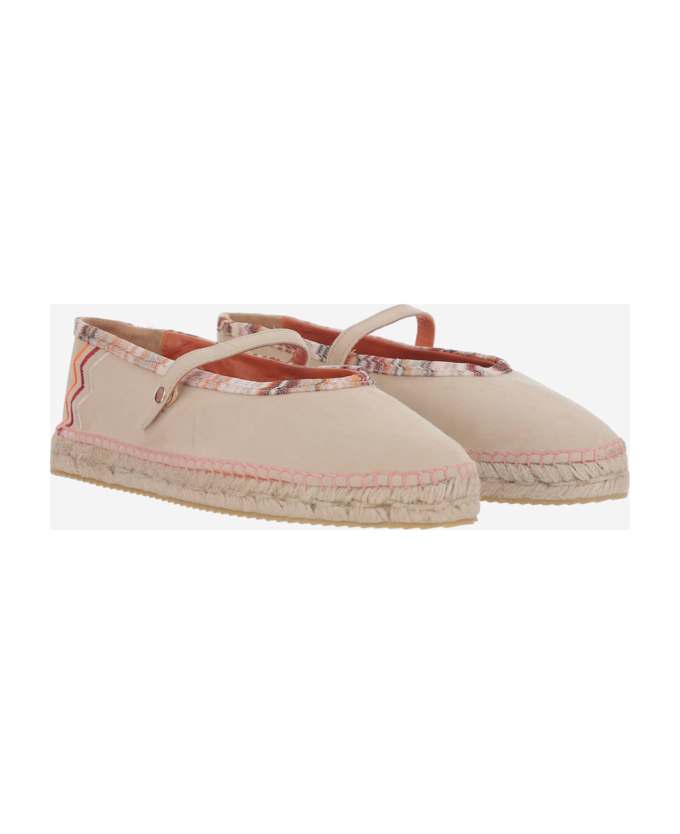 Missoni Viscose-blend Espadrilles With Zigzag Pattern - Beige