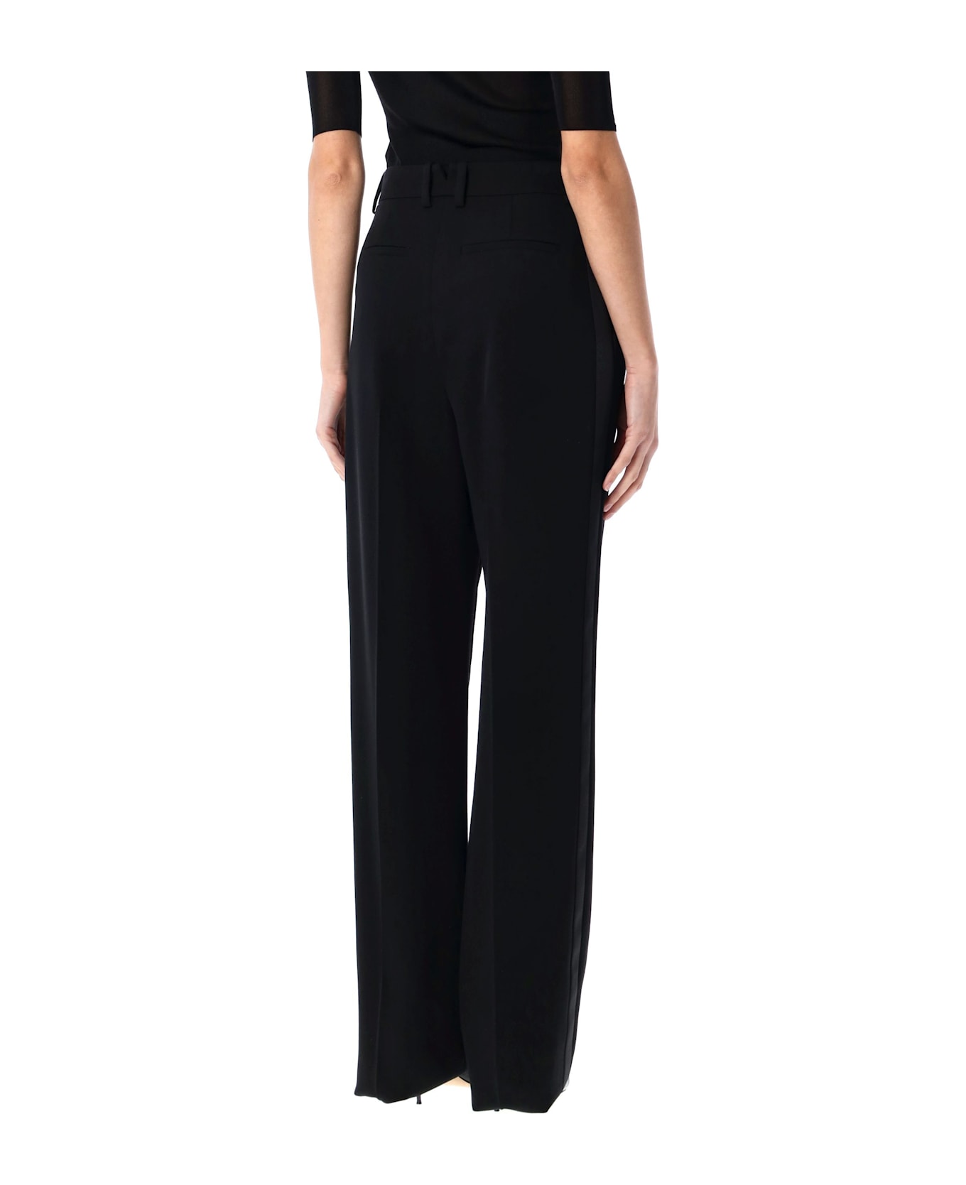 Saint Laurent Grain De Poudre Tuxedo Pants - BLACK