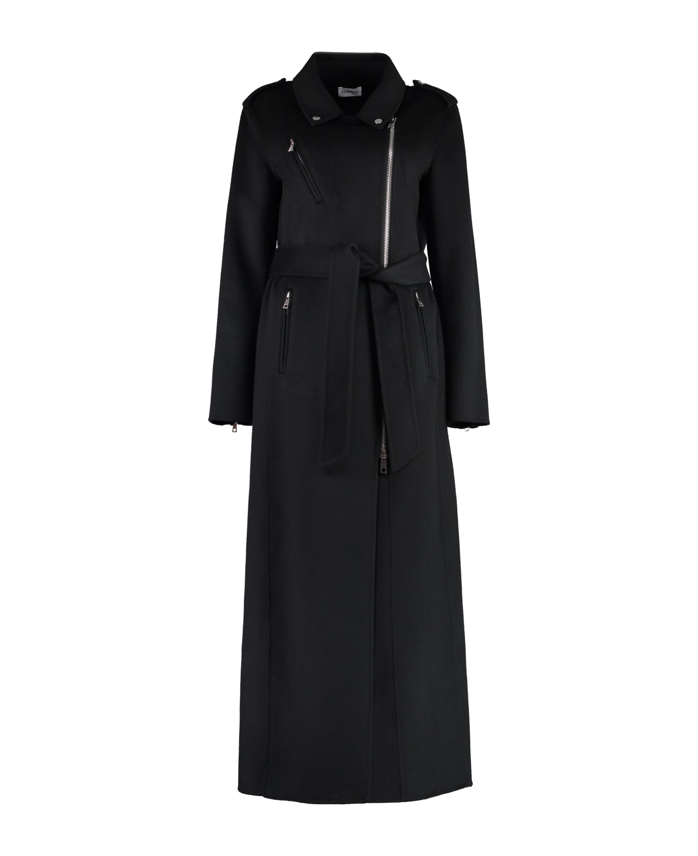 Parosh Wool Long Coat - black