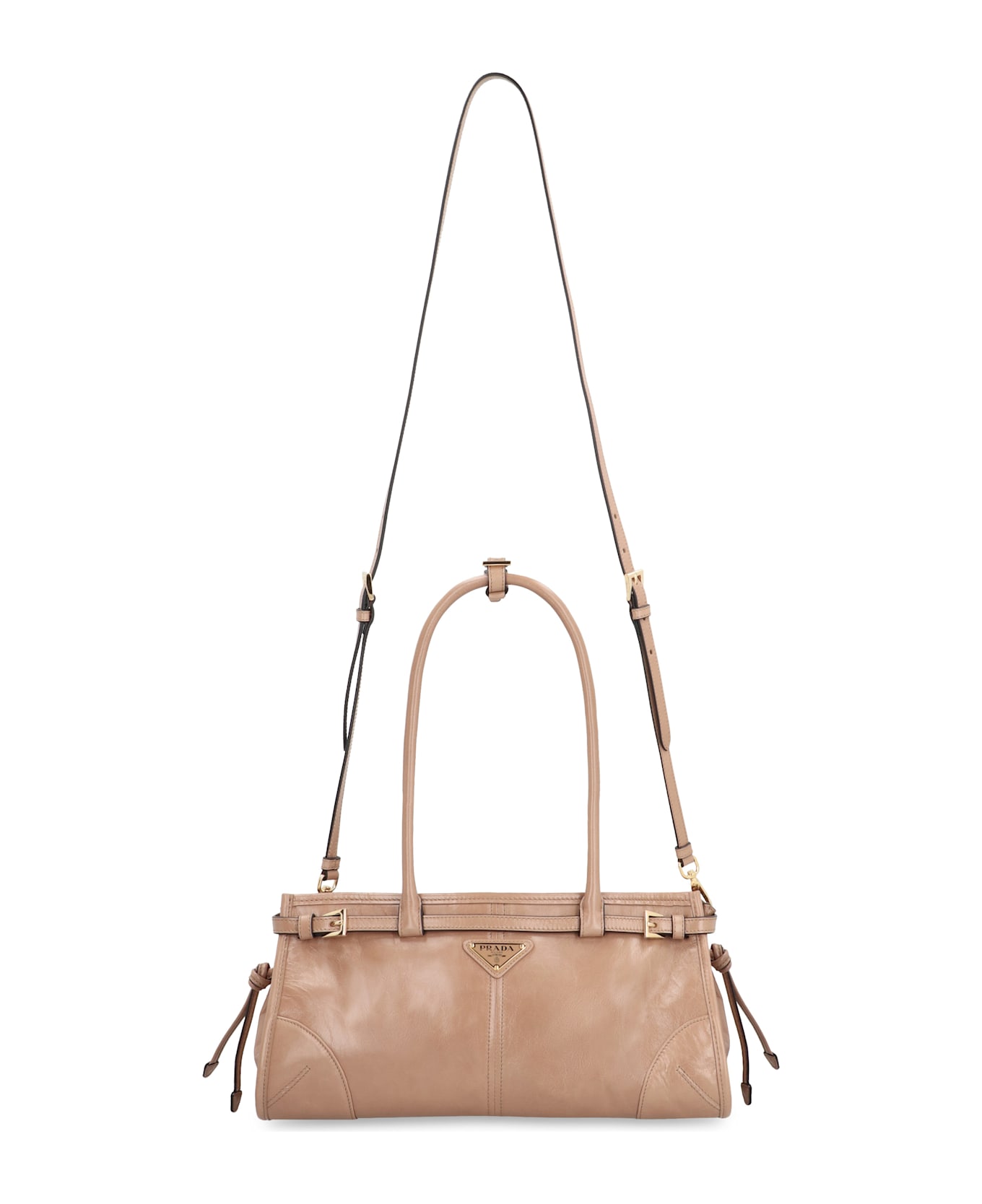 Prada Medium Leather Handbag - Camel