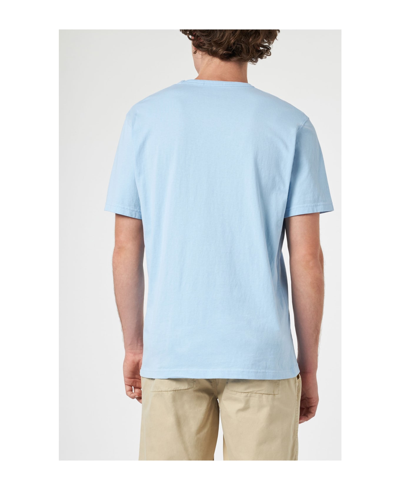 MC2 Saint Barth Man Light Blue Cotton Jersey T-shirt Dover