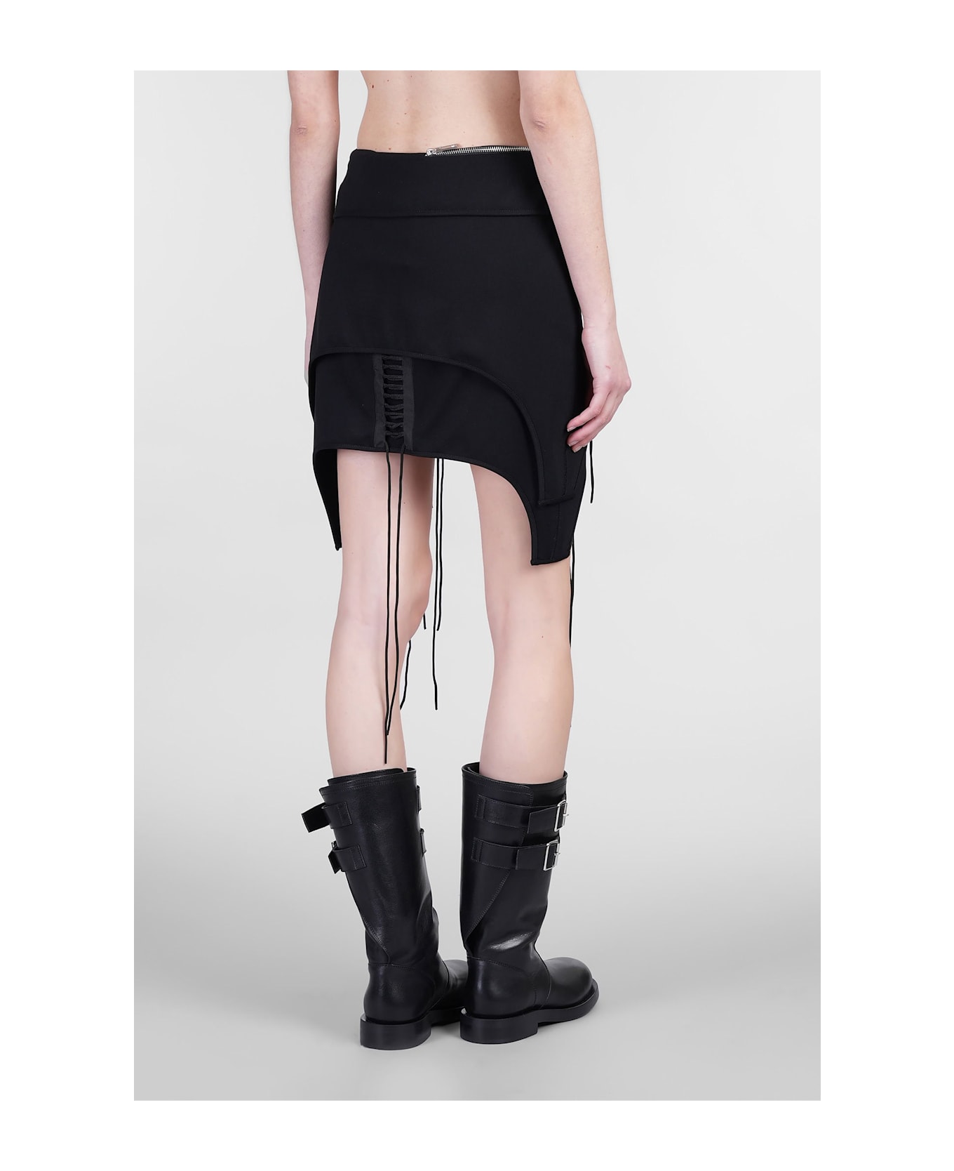 Helmut Lang Skirt In Black Rayon - black