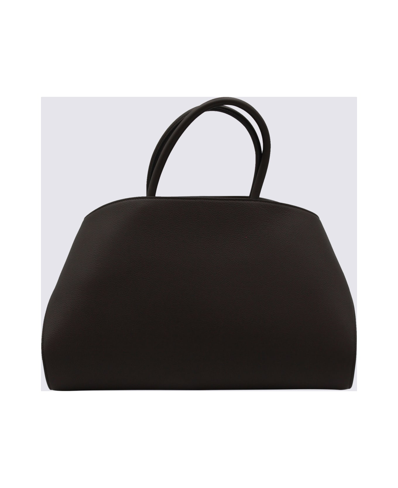 Ferragamo Dark Brown Leather Hug M Top Handle Bag - MORO/OCRA