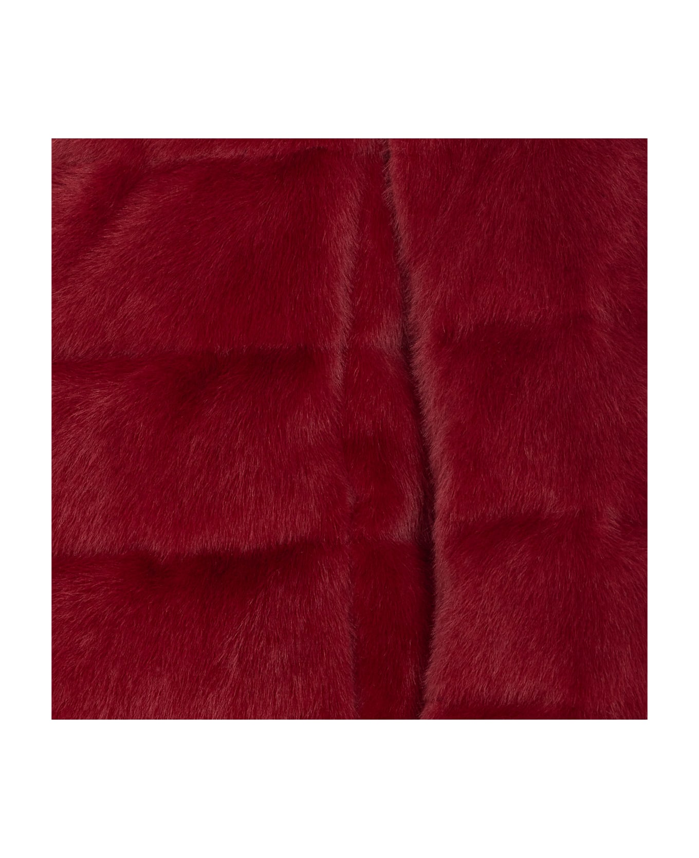 Herno Faux Fur Cape Down Jacket - Red