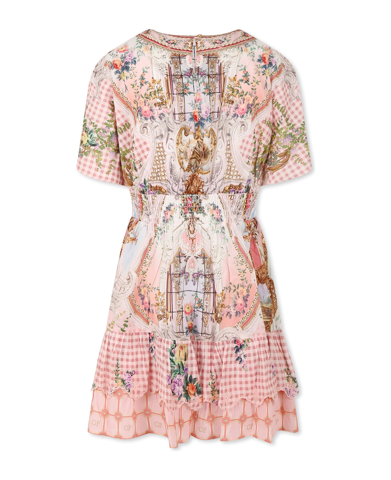 Camilla Pink Dress For Girl With Floral Print - Pink