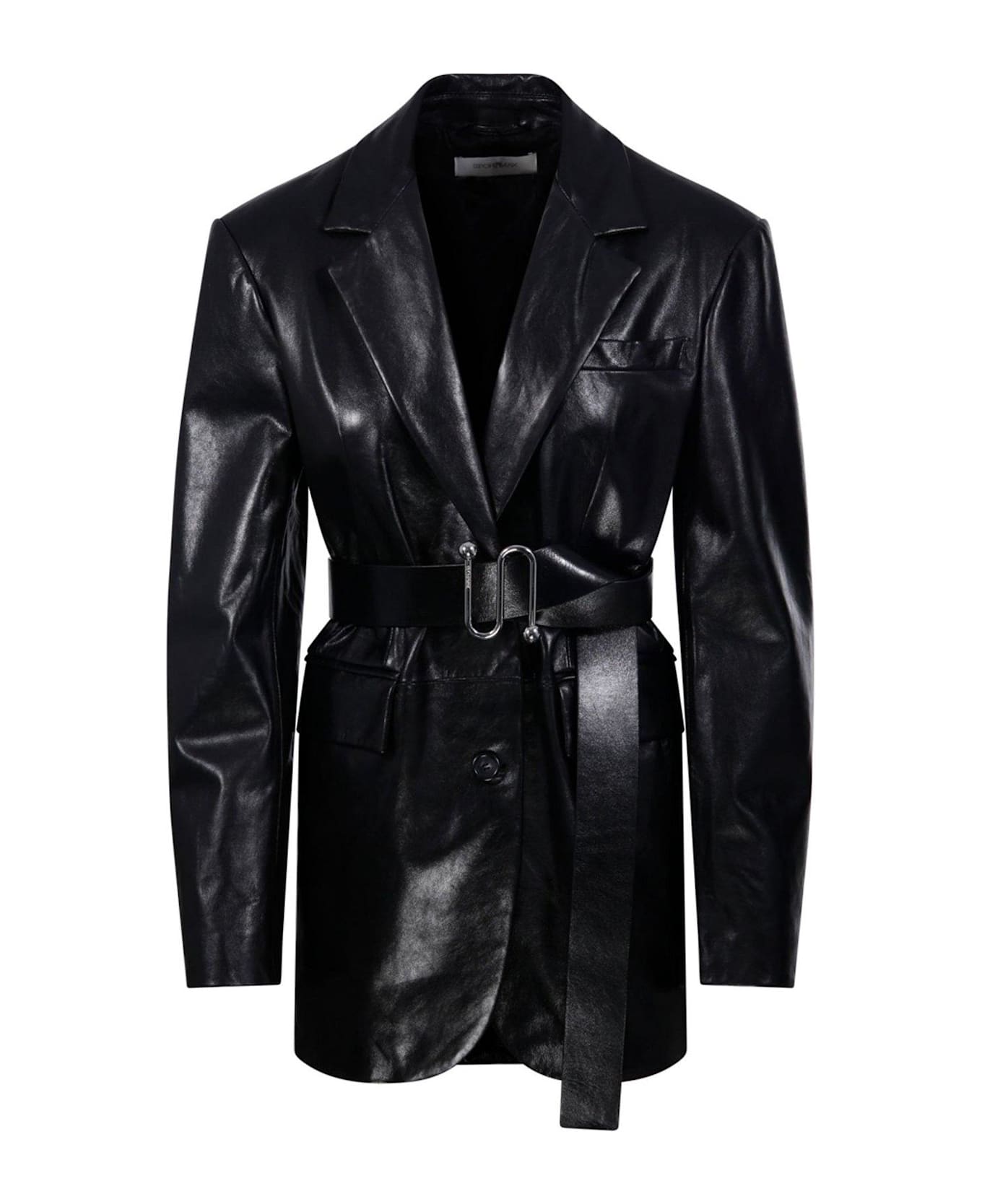 SportMax Teoria Button-up Belted Jacket - Black