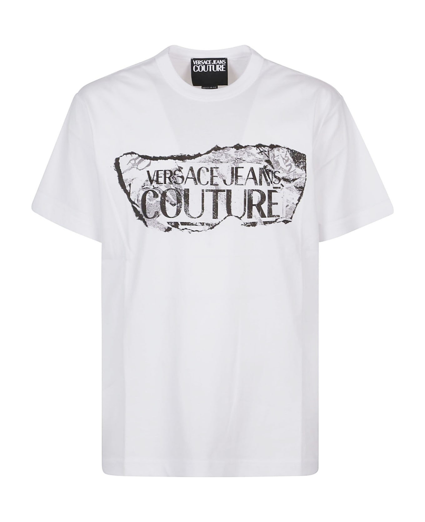 Versace Jeans Couture Magazine Logo T-shirt - White シャツ