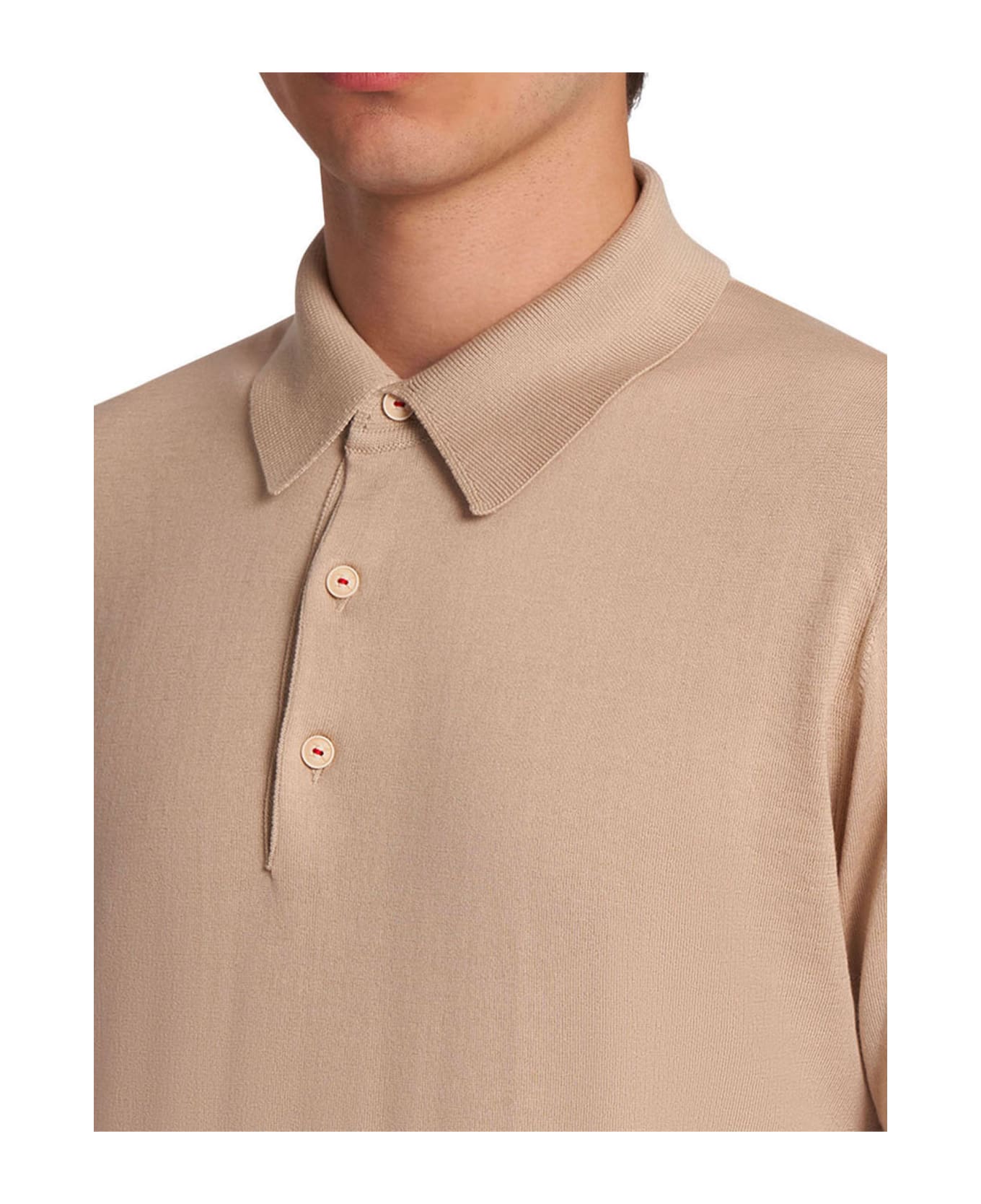 Kiton Polo Shirt Cotton - NATURAL BEIGE