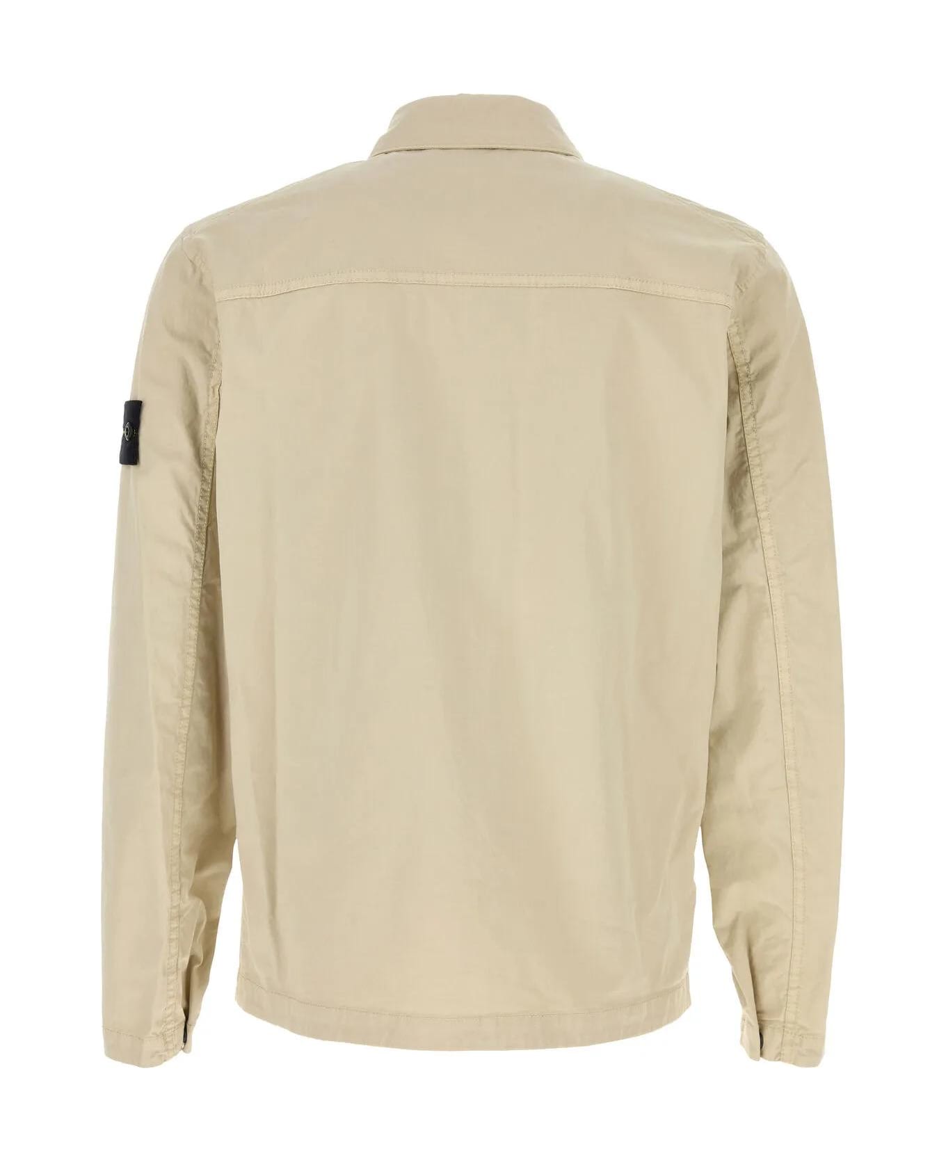 Stone Island Sand Stretch Twill Jacket - Beige
