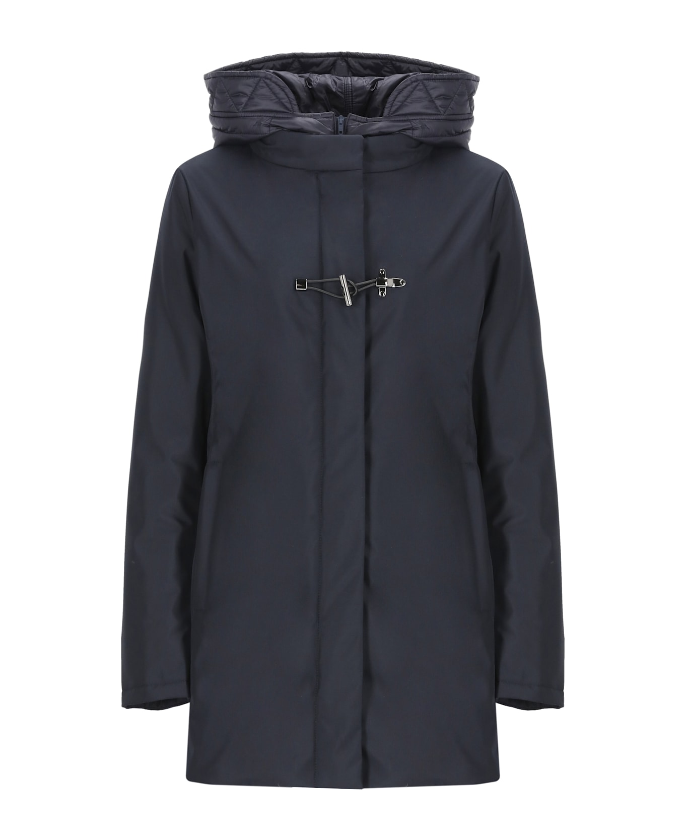 Fay Toggle Coat + Removable Front - Blue