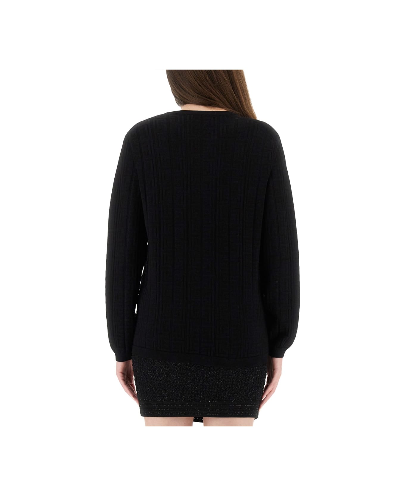 Balmain Knitted Tops. - BLACK