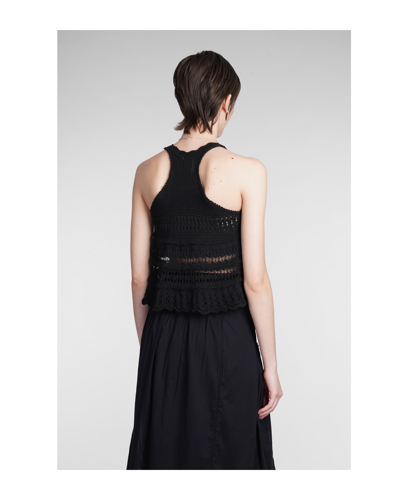 Isabel Marant Étoile Fico Topwear In Black Cotton - Nero