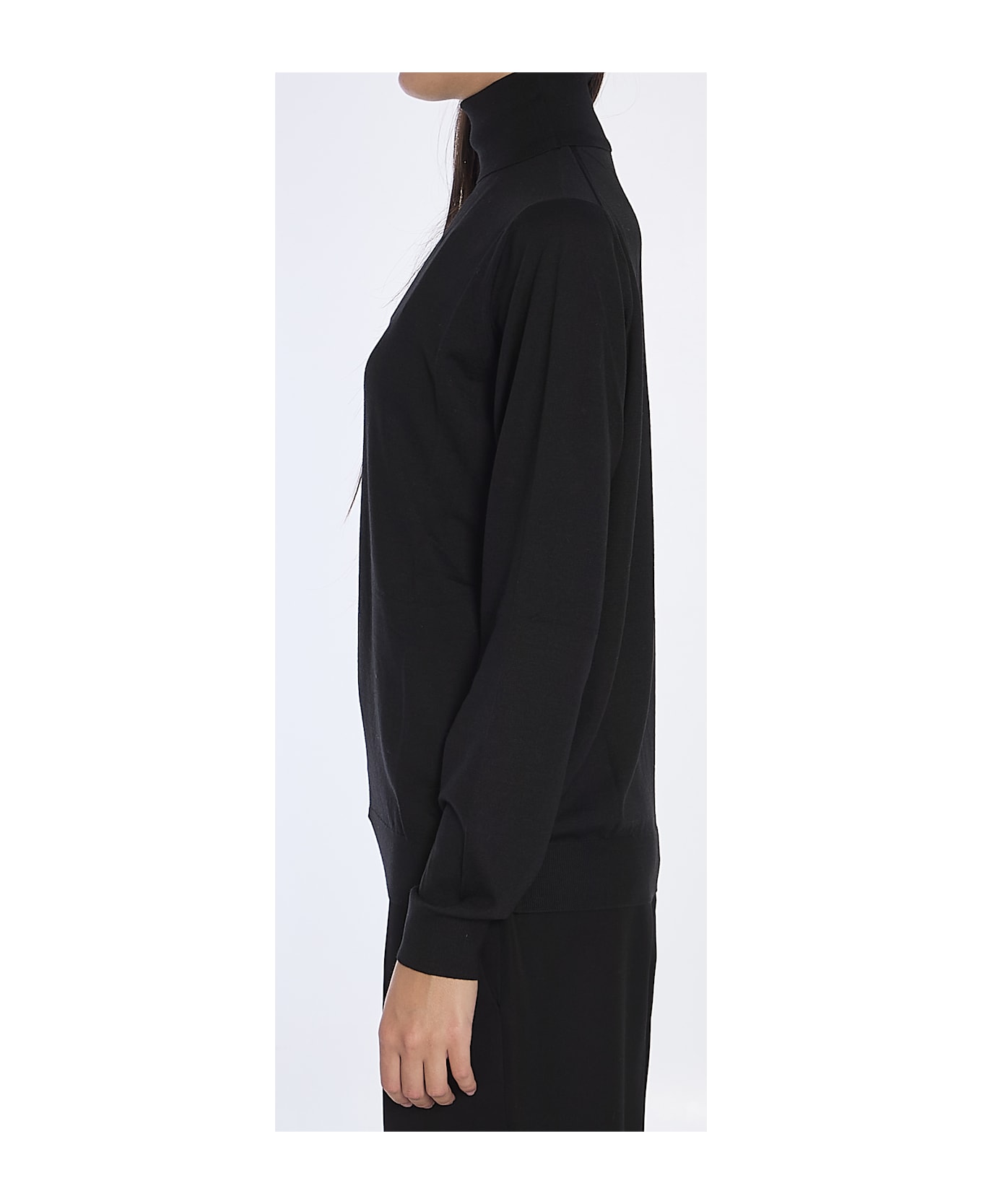 The Row Heva Turtleneck Sweater - BLACK