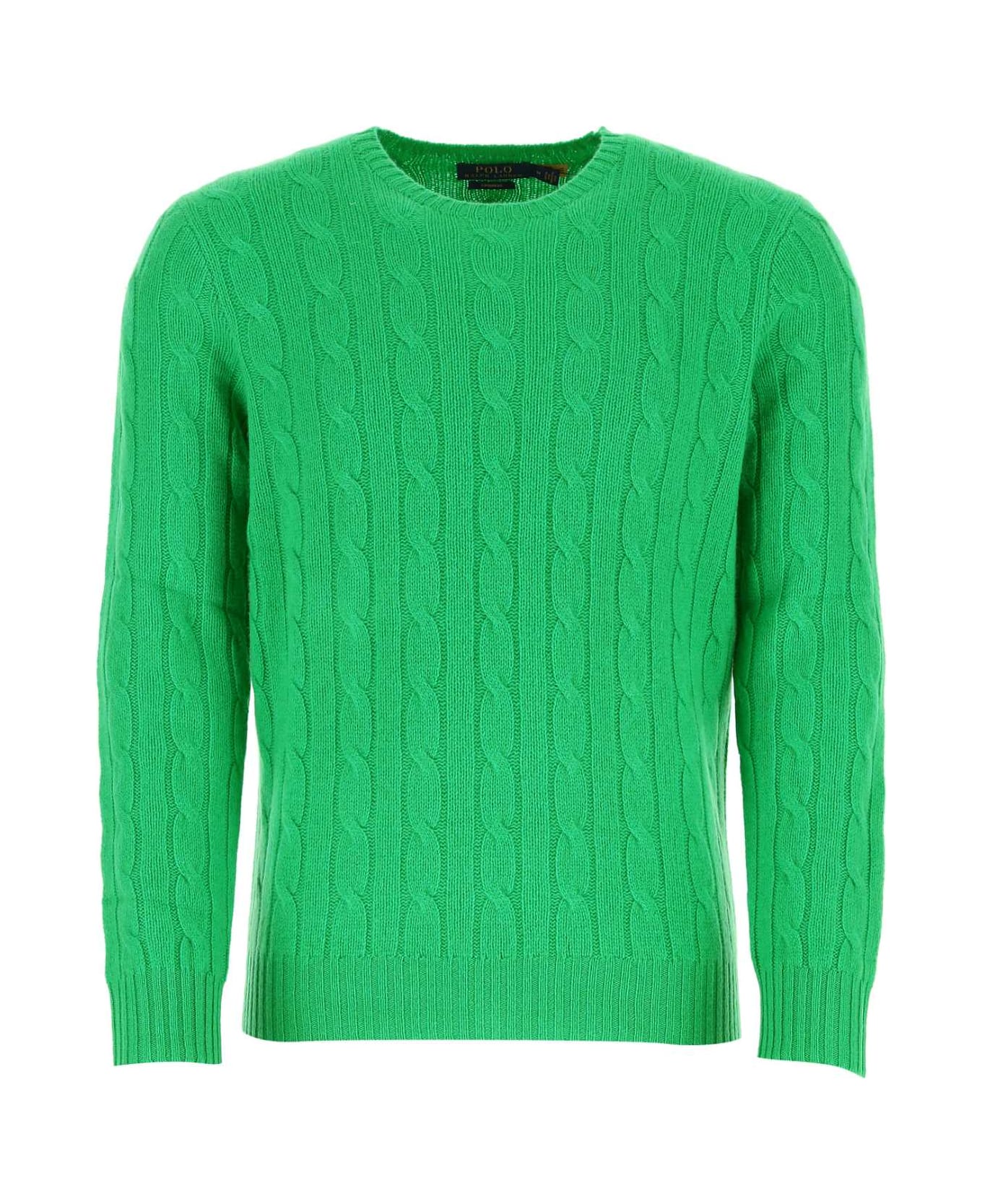 Polo Ralph Lauren Grass Green Cashmere Sweater - NEWTIEGRE