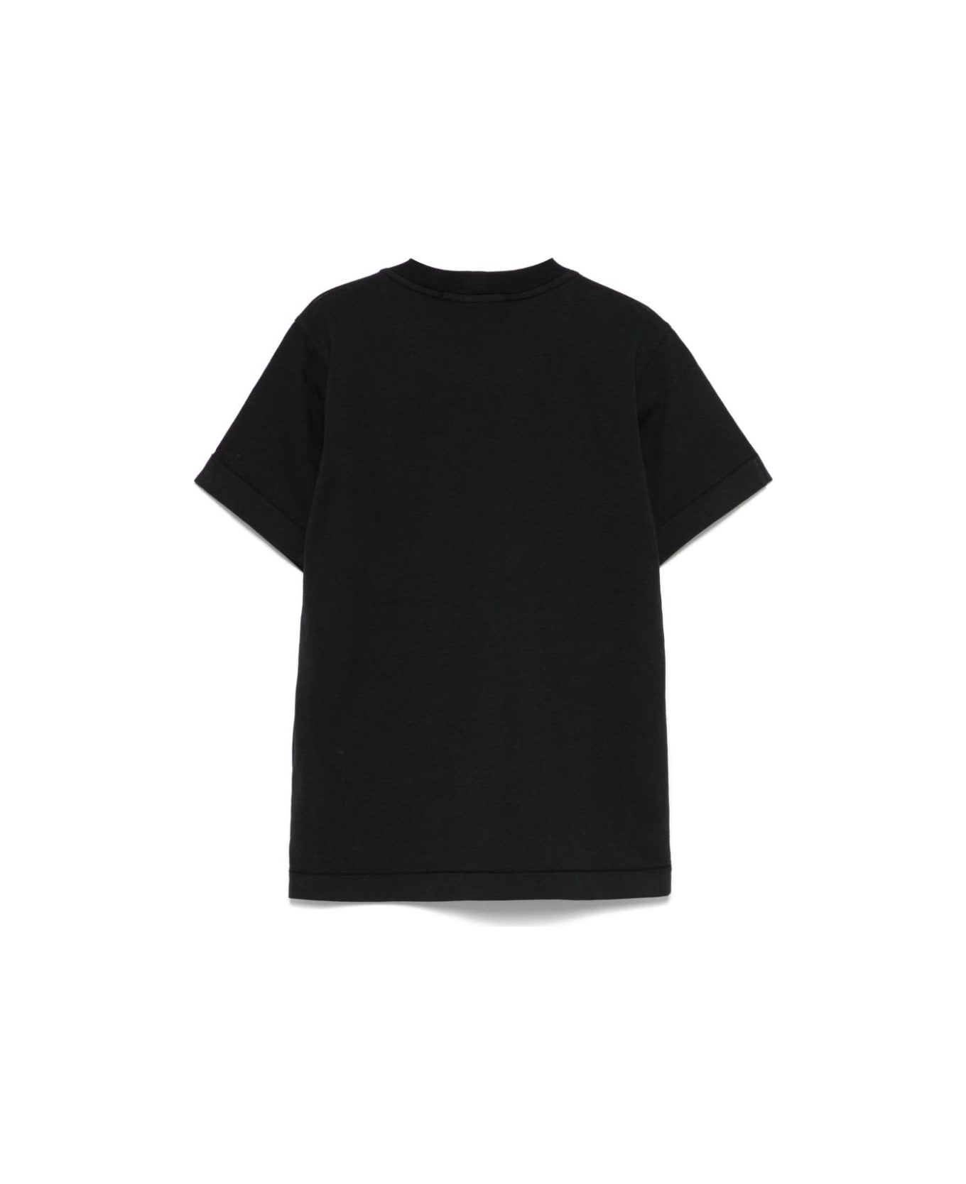 Stone Island Junior T-shirt With Application - Black