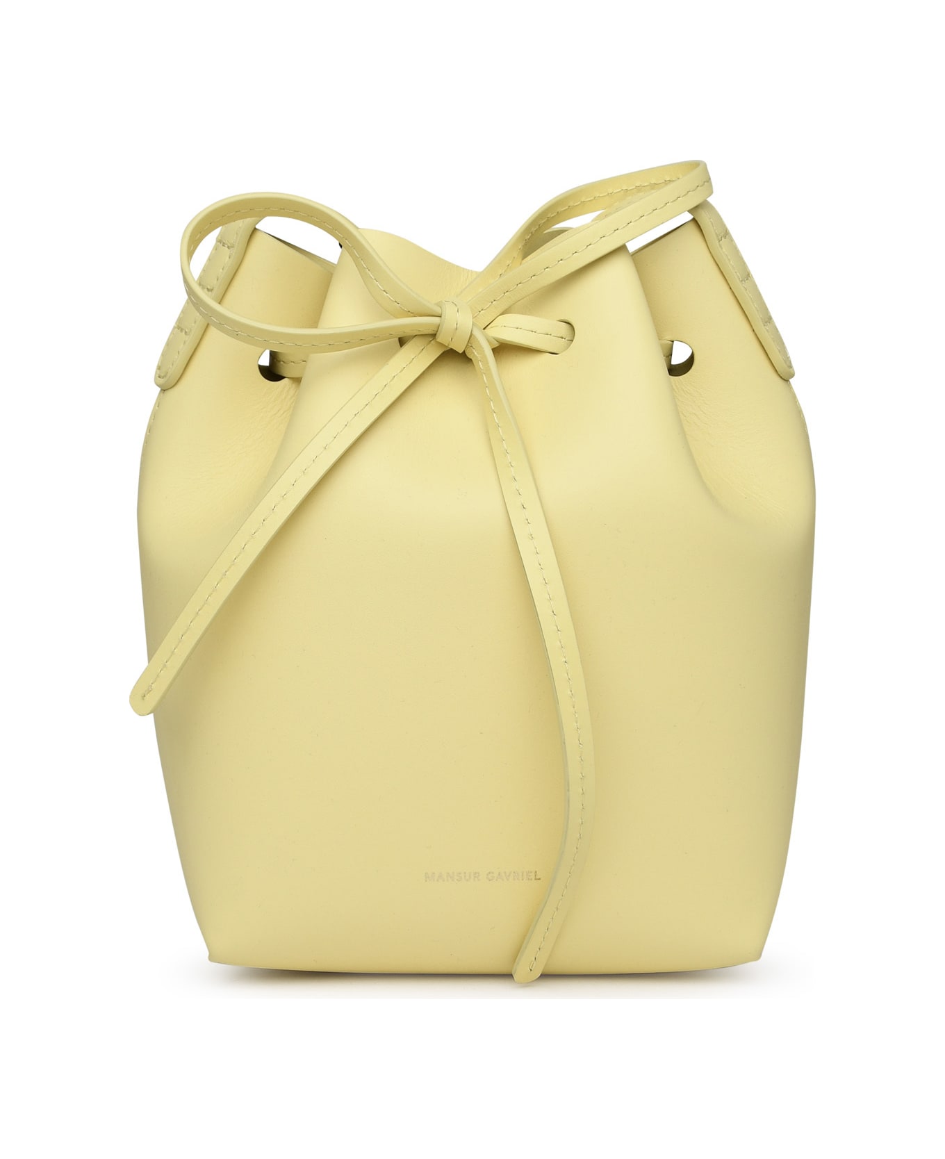 Mansur Gavriel Small Bucket Bag In Yellow Leather - Yellow