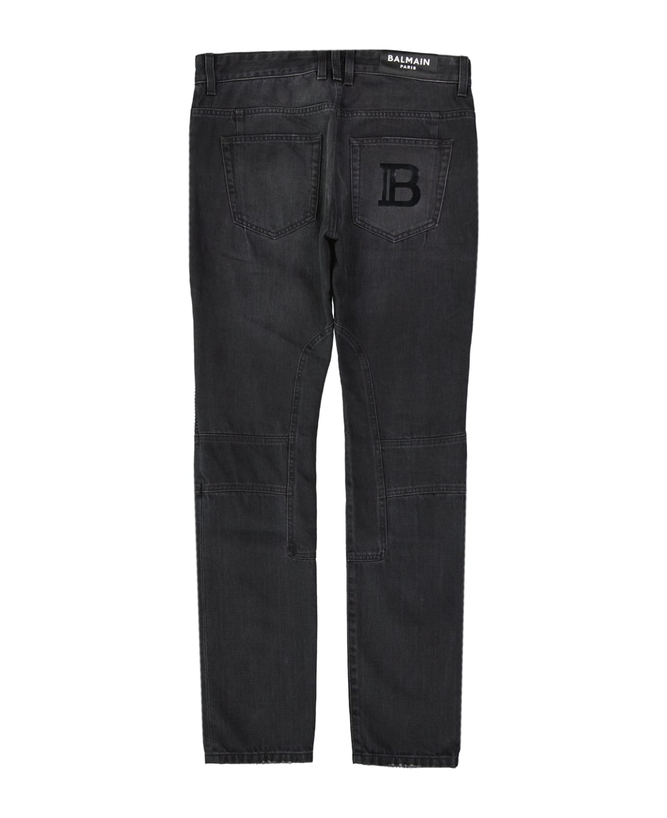 Balmain Cotton Slim Denim Jeans - Black