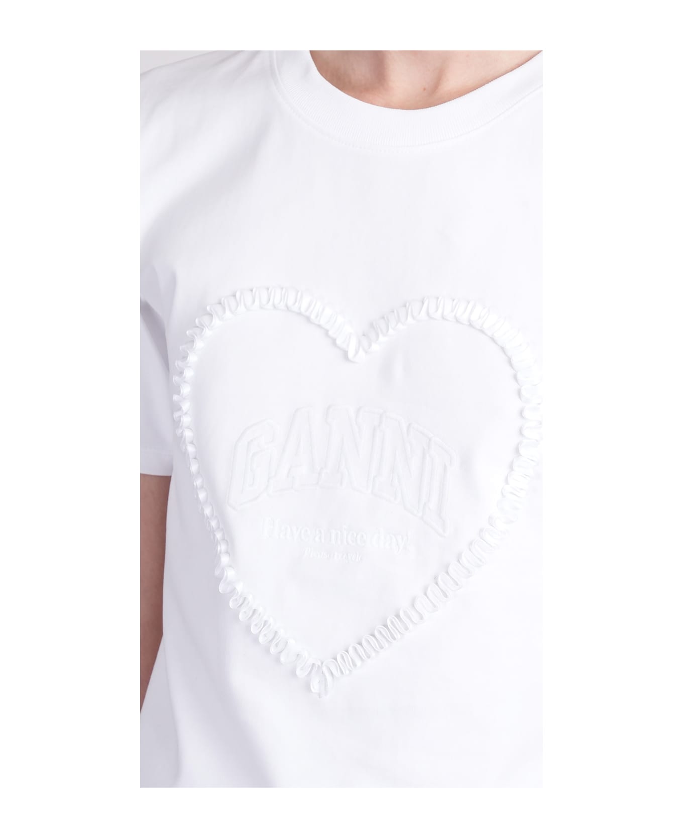 Ganni Heart T-shirt - white