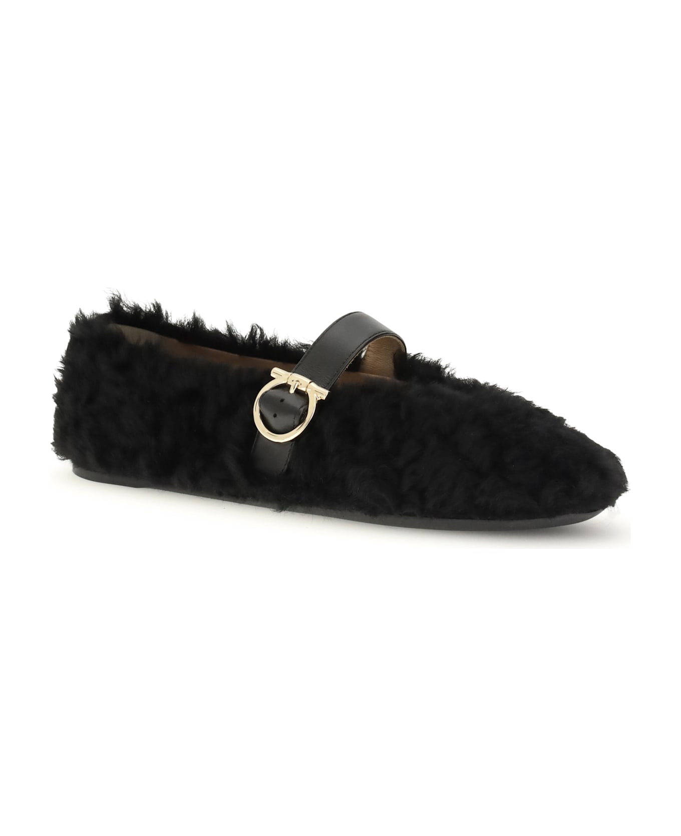 Ferragamo Gancini-embellished Ballerinas