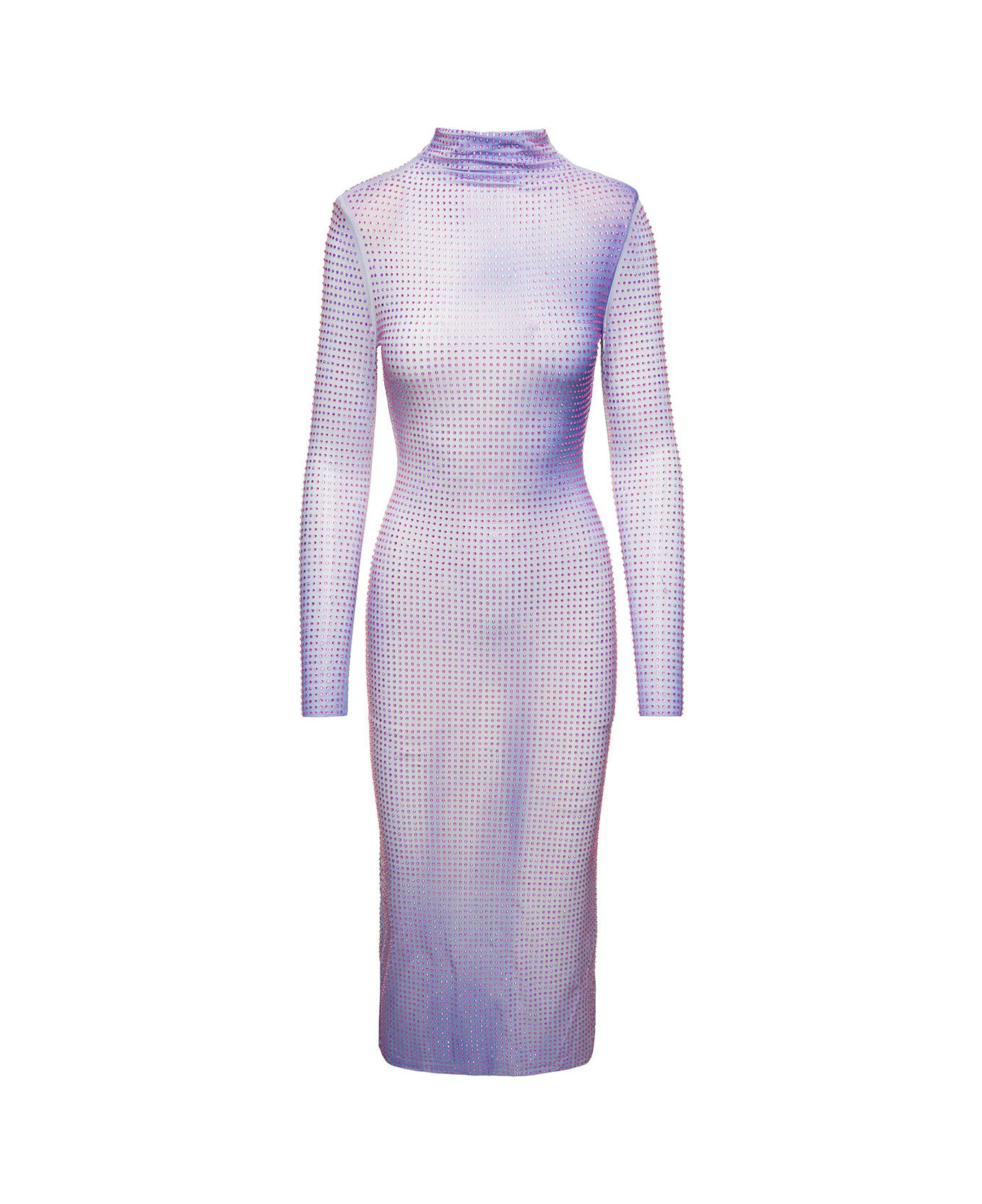 self-portrait Lilac Polyester Contour Dress - Violet ワンピース＆ドレス
